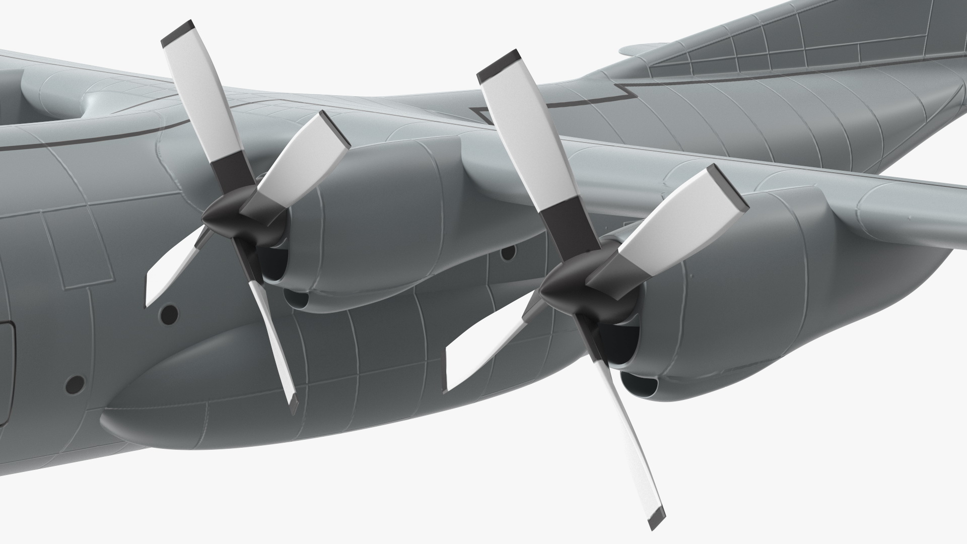 Turboprop Military Transport Aircraft Scale Model 3D model