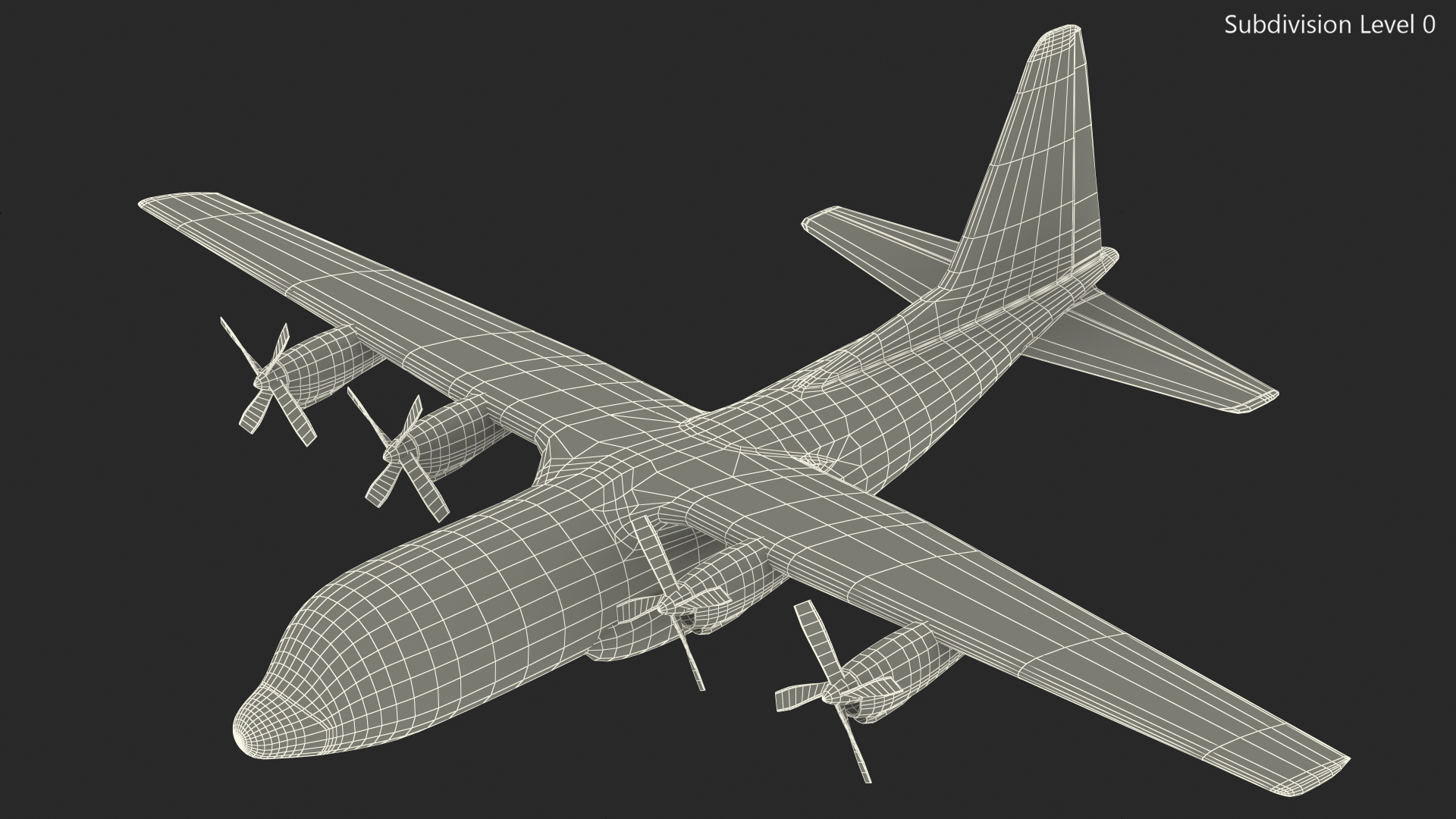 Turboprop Military Transport Aircraft Scale Model 3D model