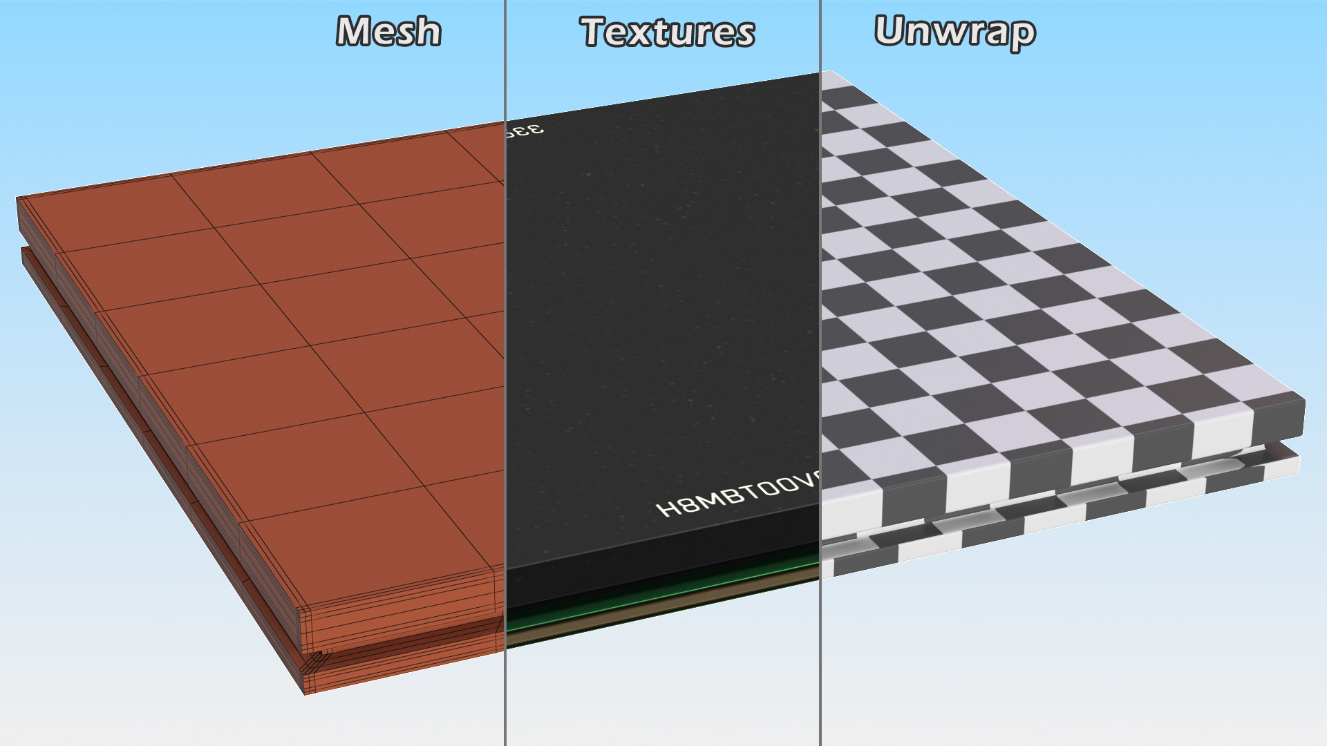 3D model BGA Multicore System on a Chip
