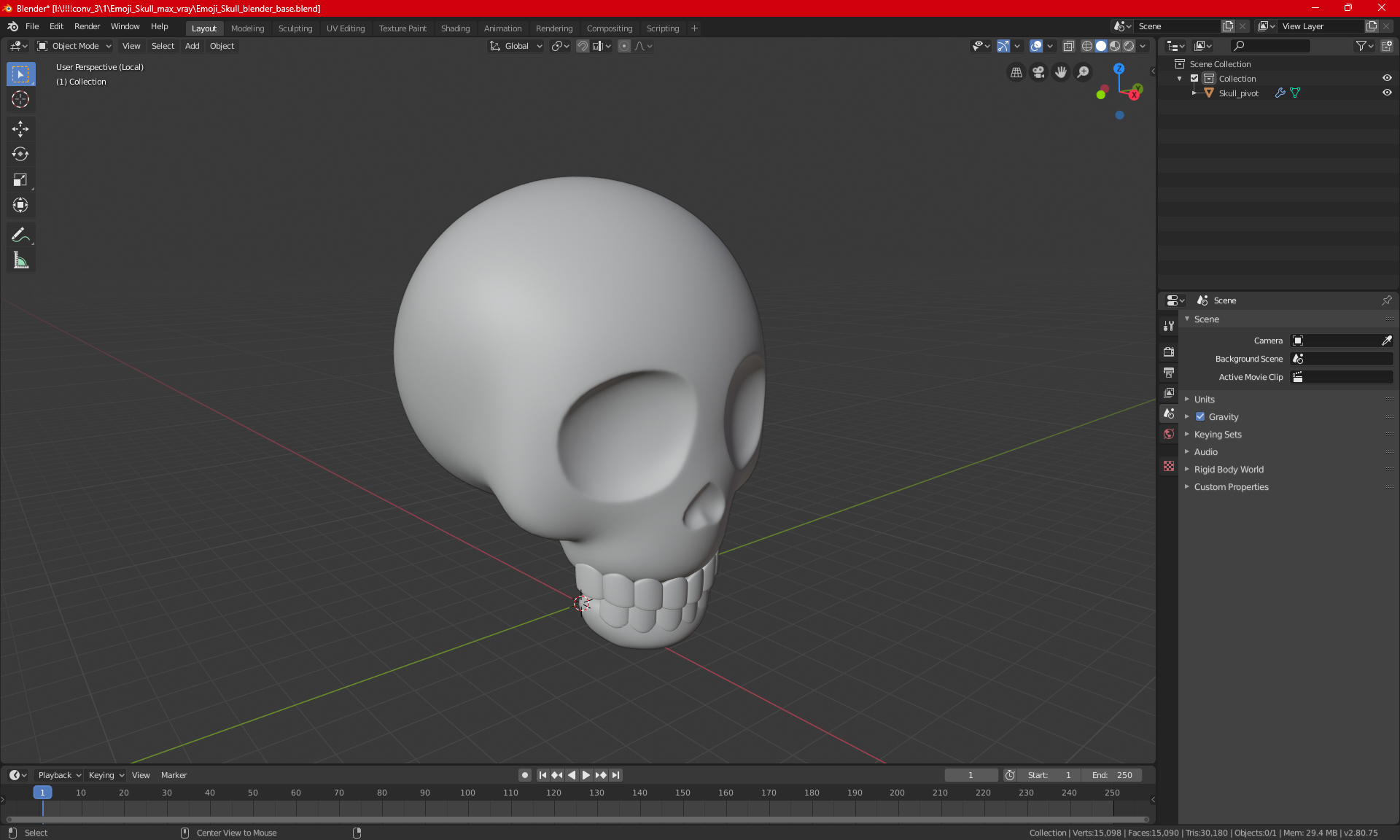 3D Emoji Skull
