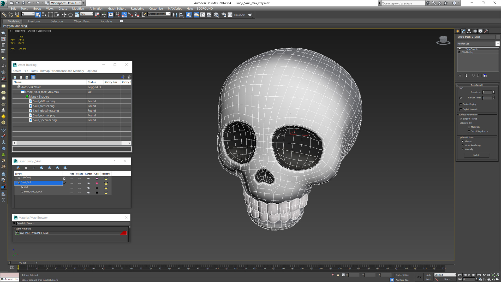 3D Emoji Skull