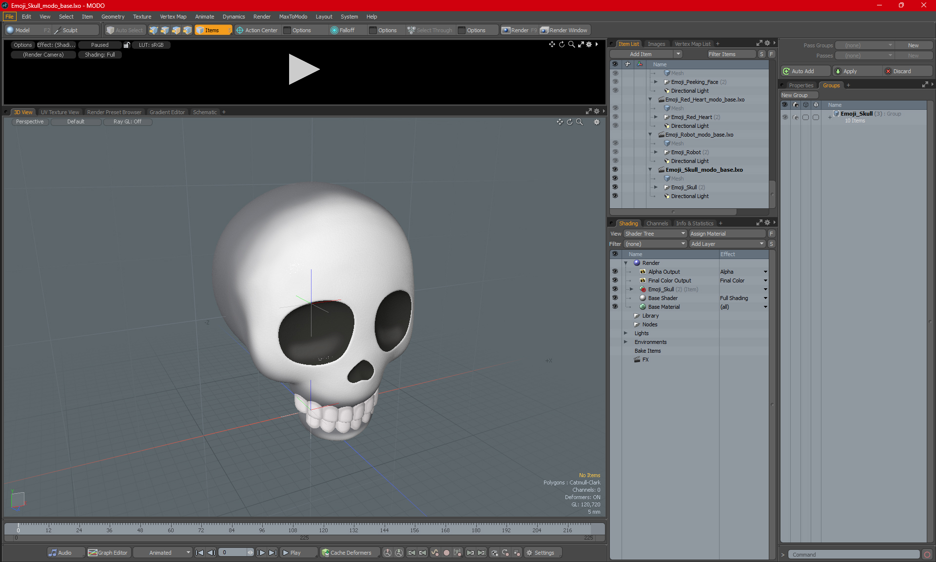 3D Emoji Skull