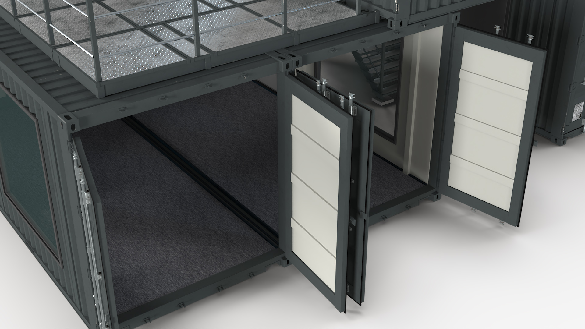 Container Office Black 3D