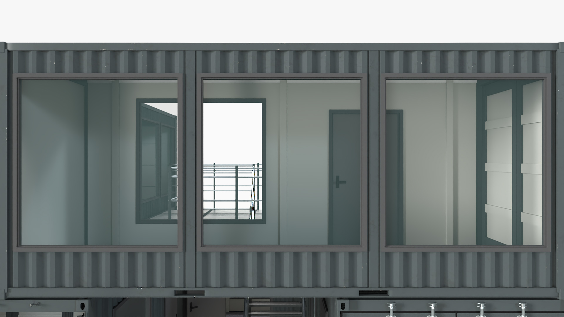 Container Office Black 3D