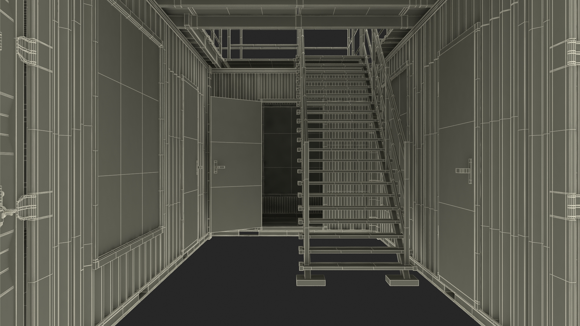 Container Office Black 3D