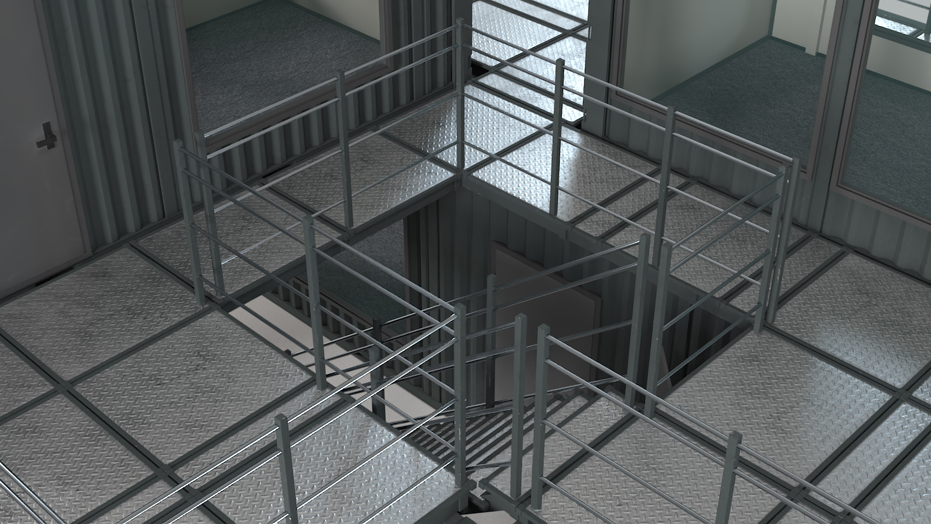 Container Office Black 3D