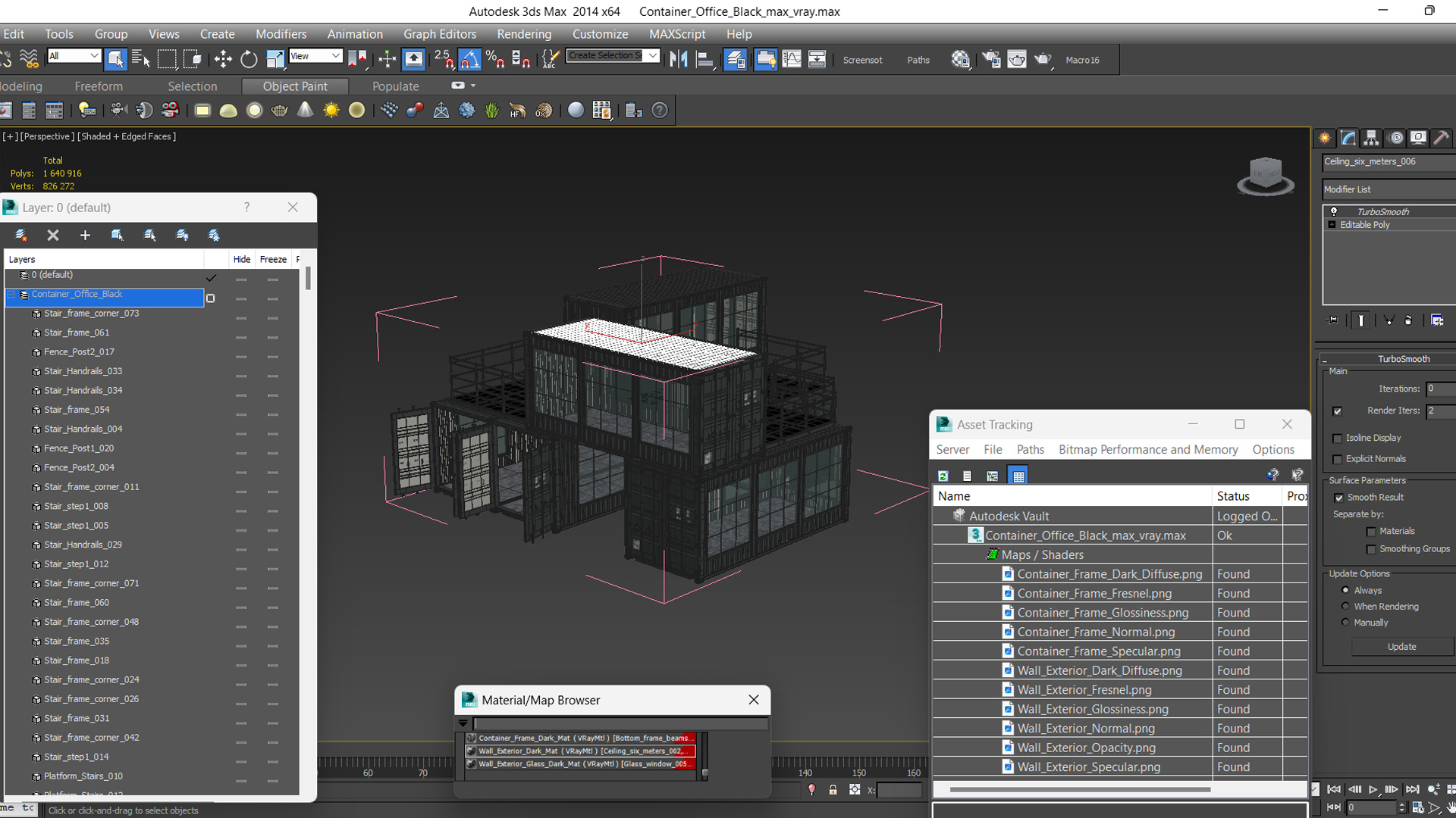 Container Office Black 3D