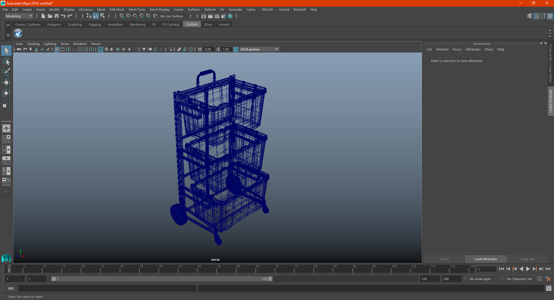 Frontgate Recycling Cart with Bins 3D model