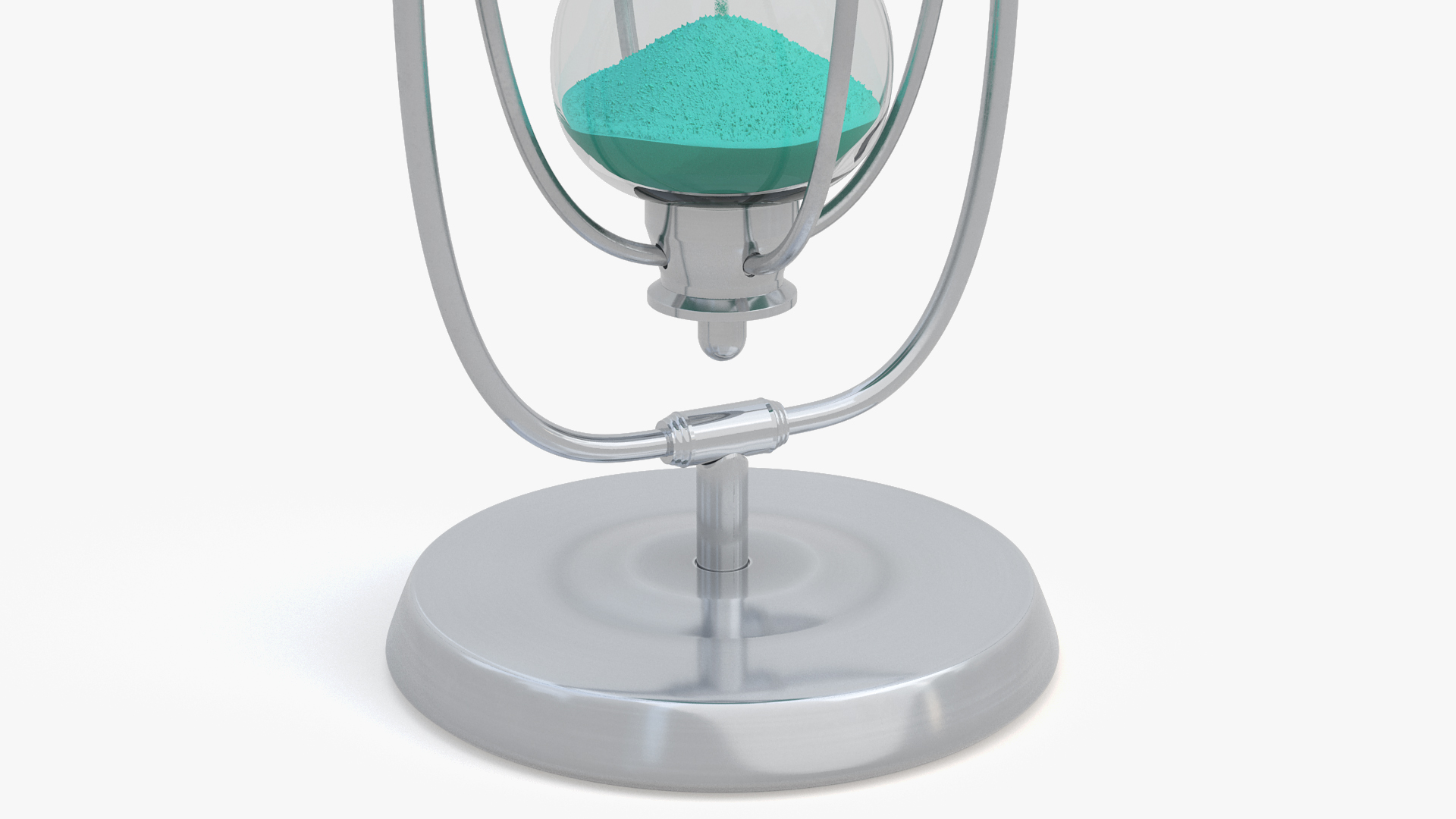 3D Rotating Brass Hourglass Timer With Stand