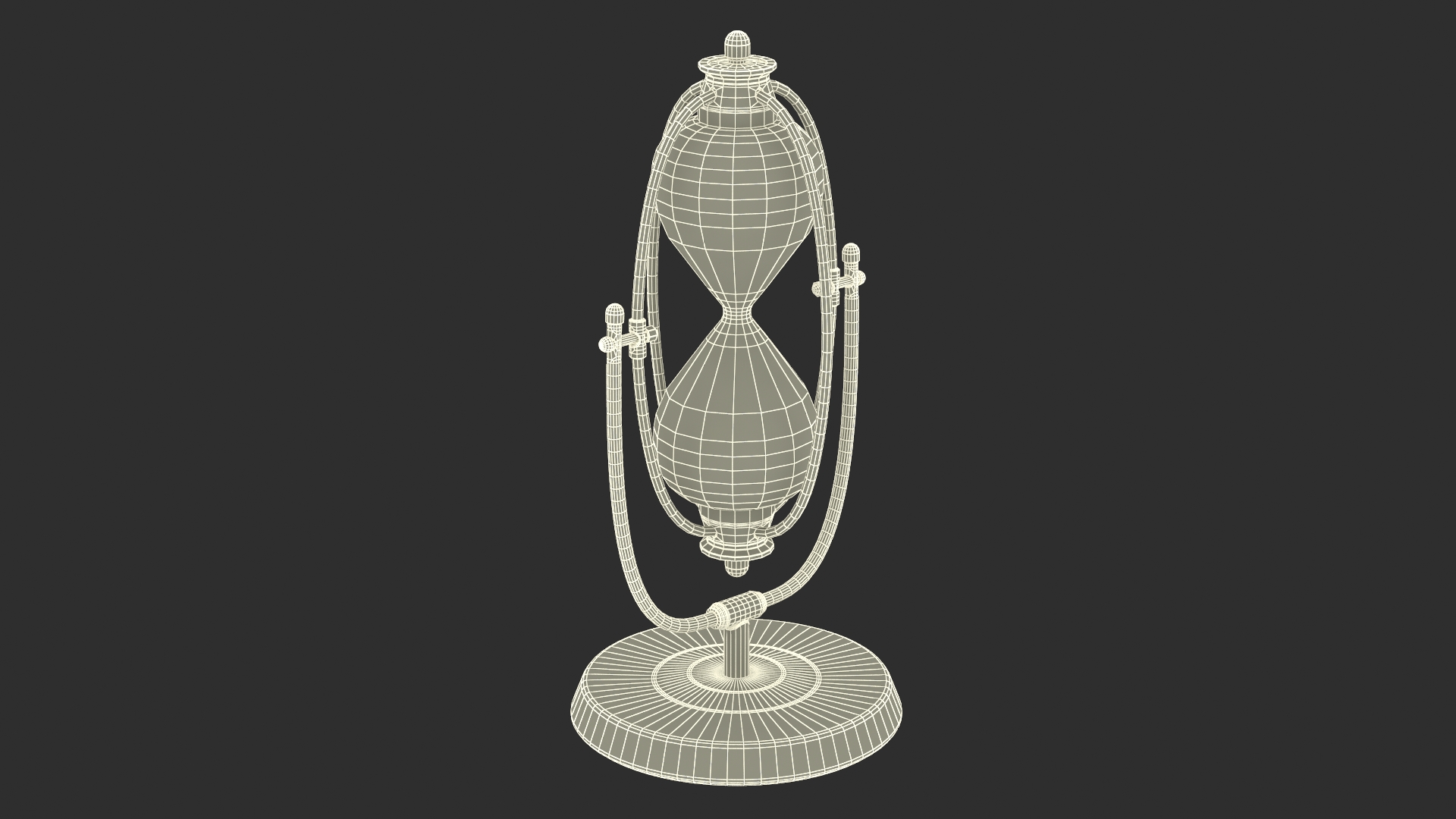 3D Rotating Brass Hourglass Timer With Stand