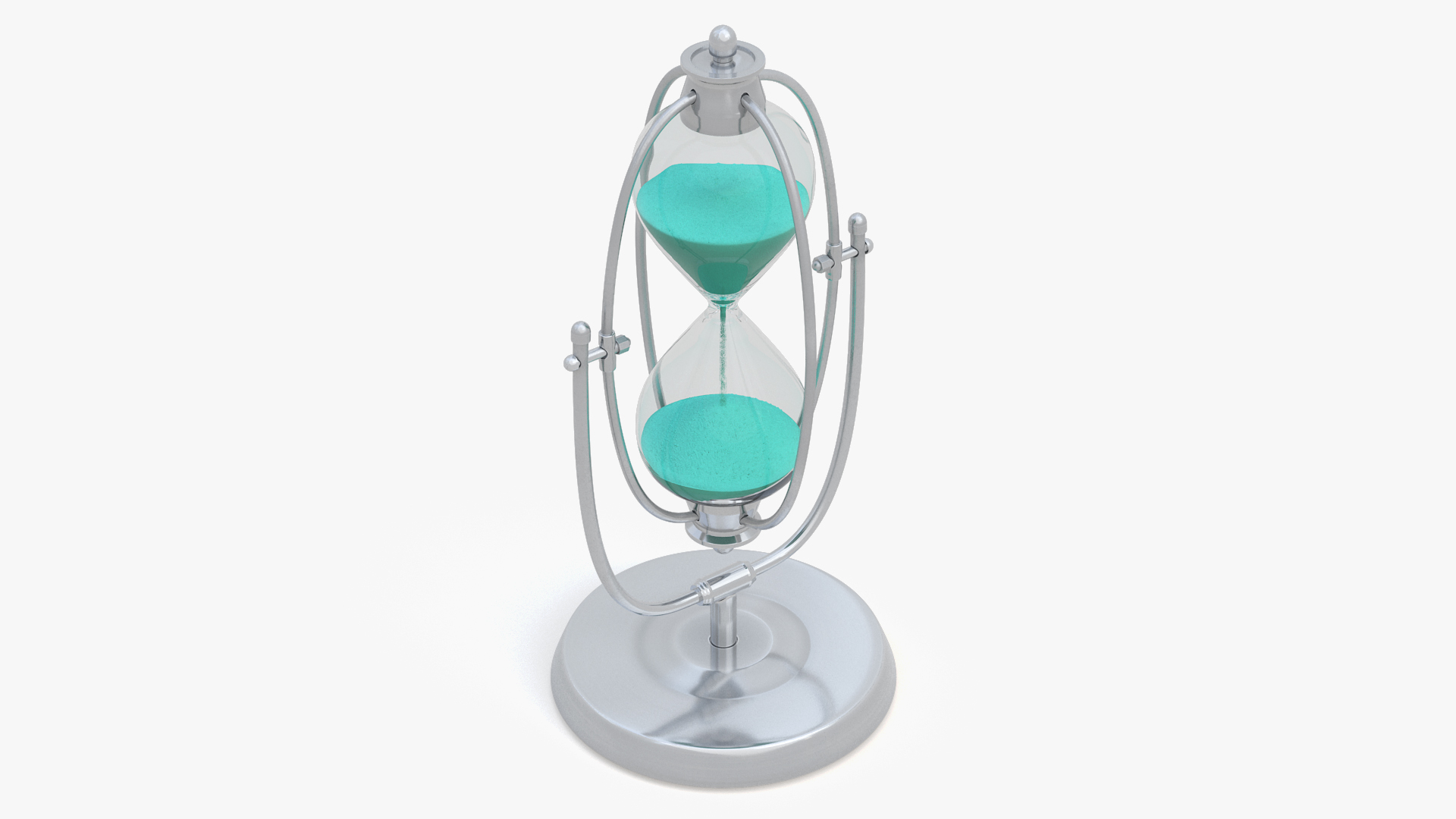 3D Rotating Brass Hourglass Timer With Stand