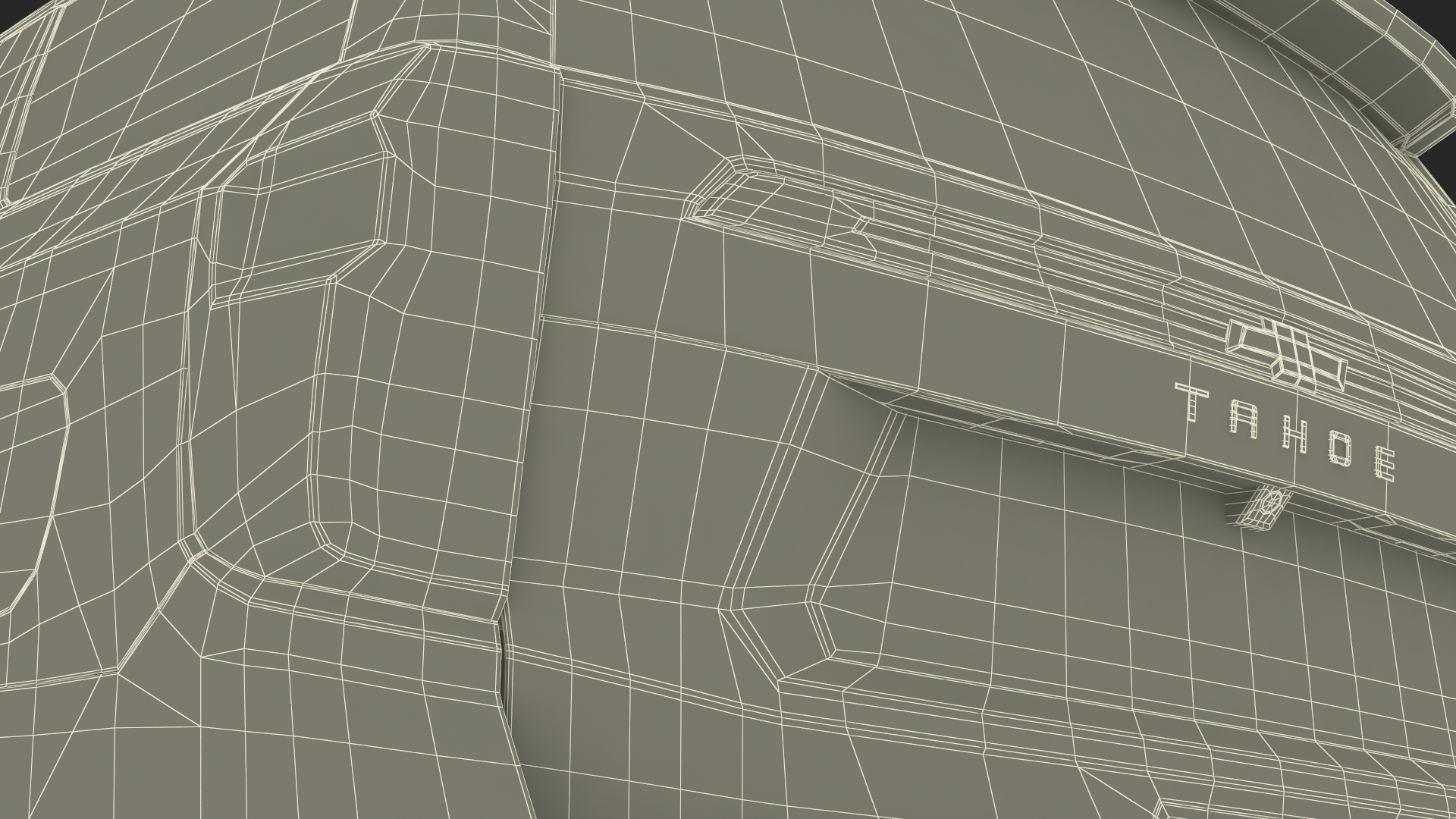 3D Red SUV Chevrolet Tahoe 2024 model