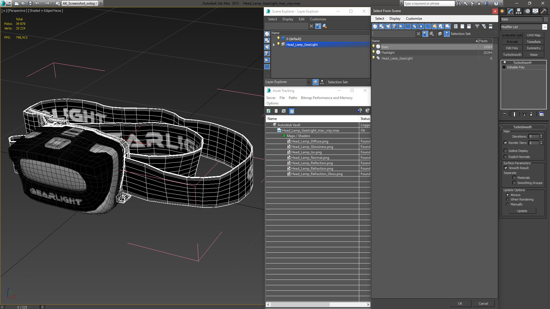 Head Lamp GearLight 3D model