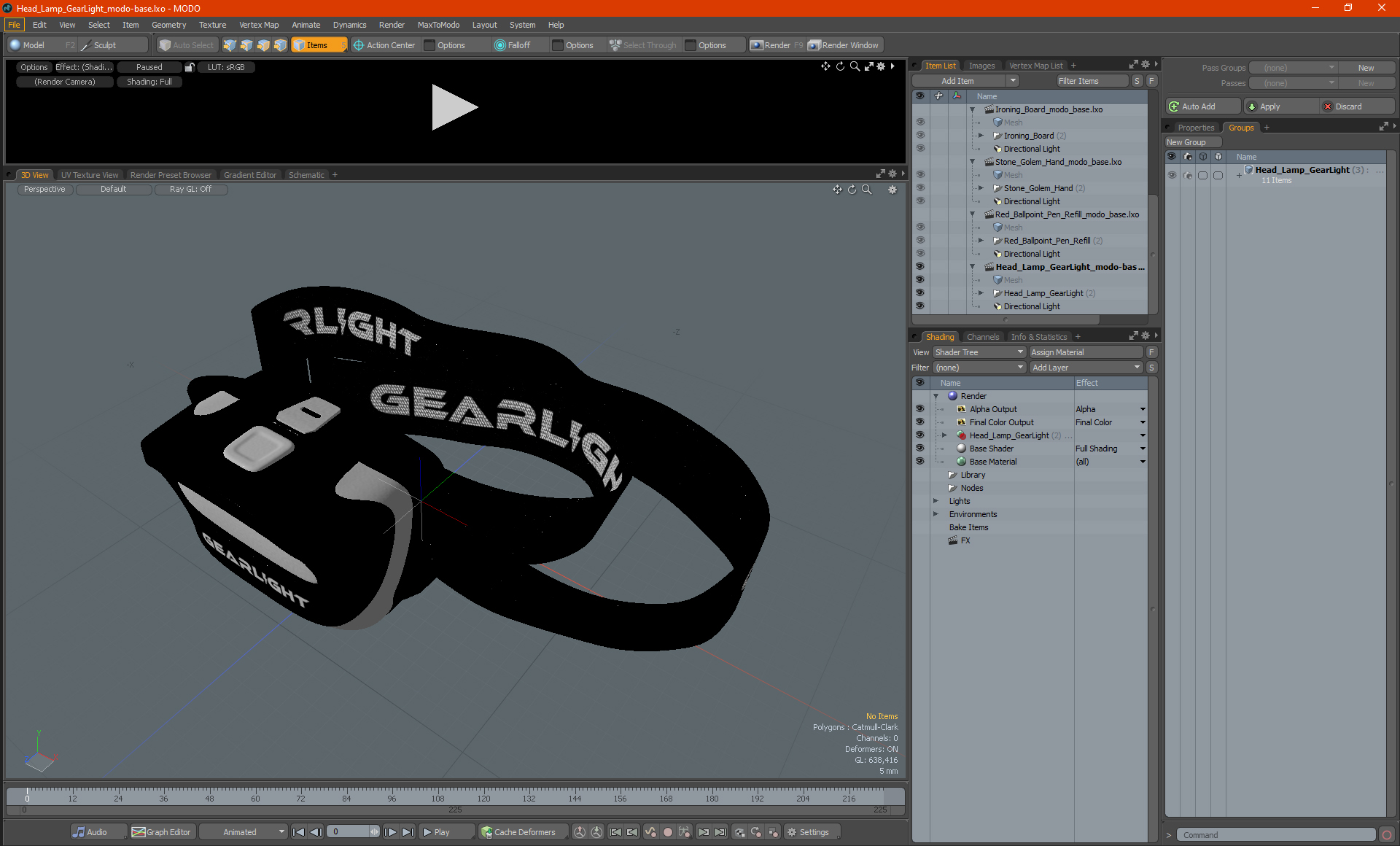 Head Lamp GearLight 3D model