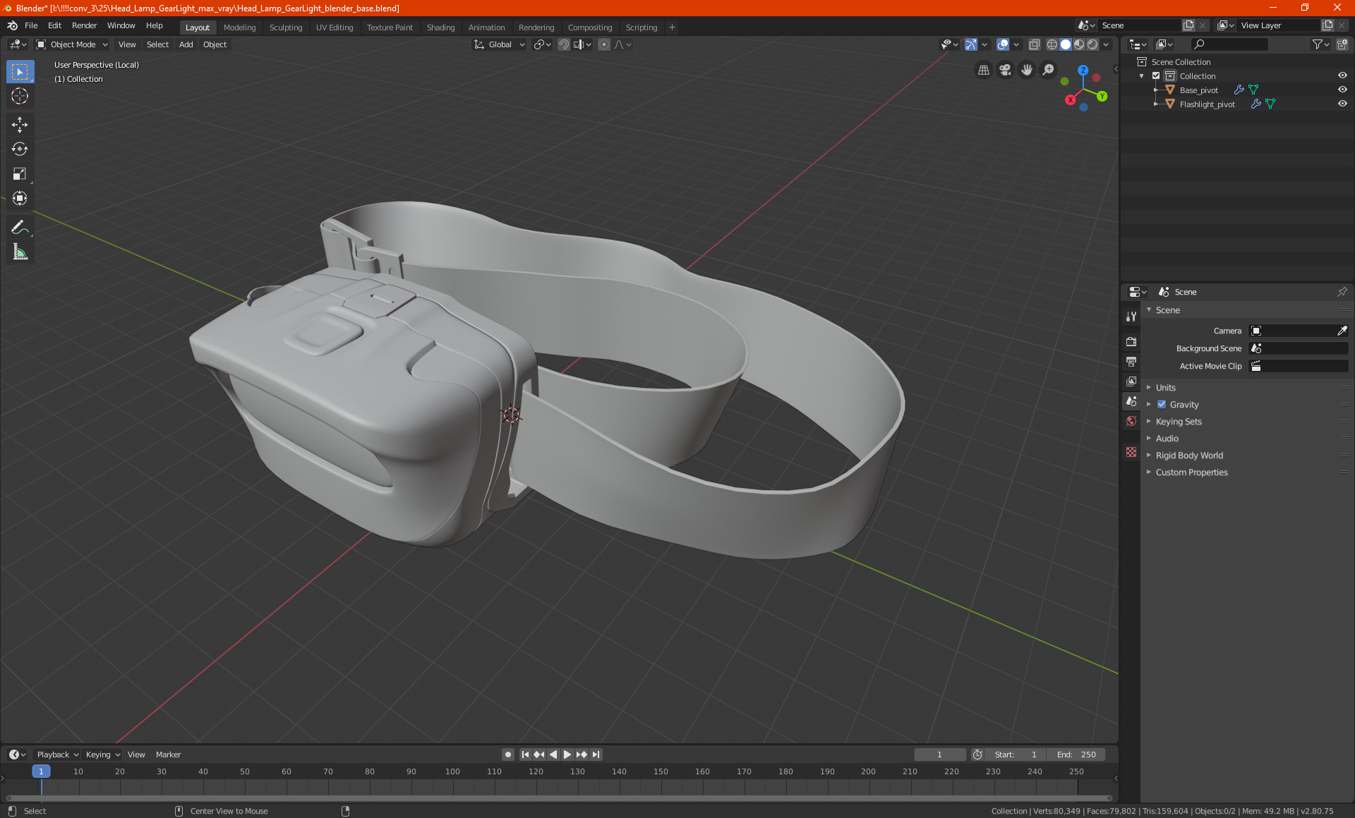 Head Lamp GearLight 3D model