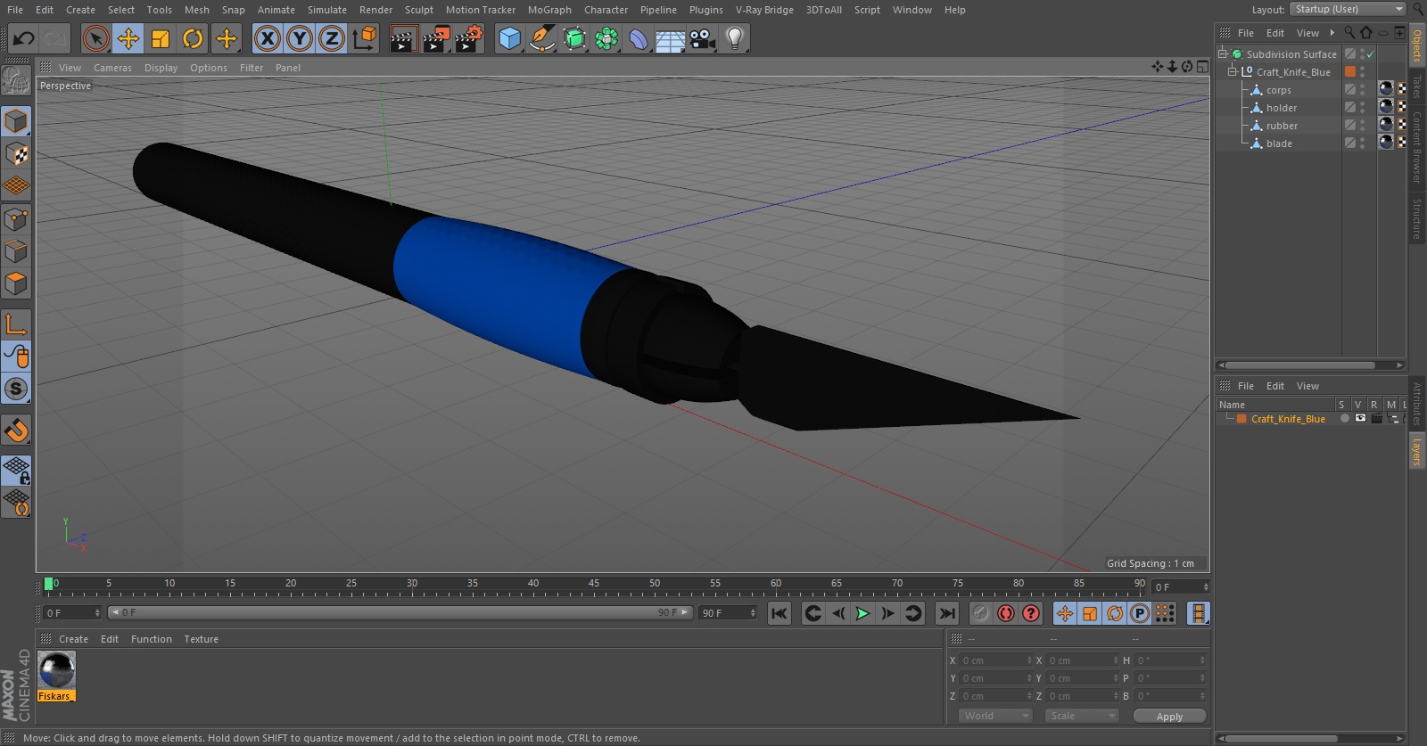 3D Craft Knife Blue