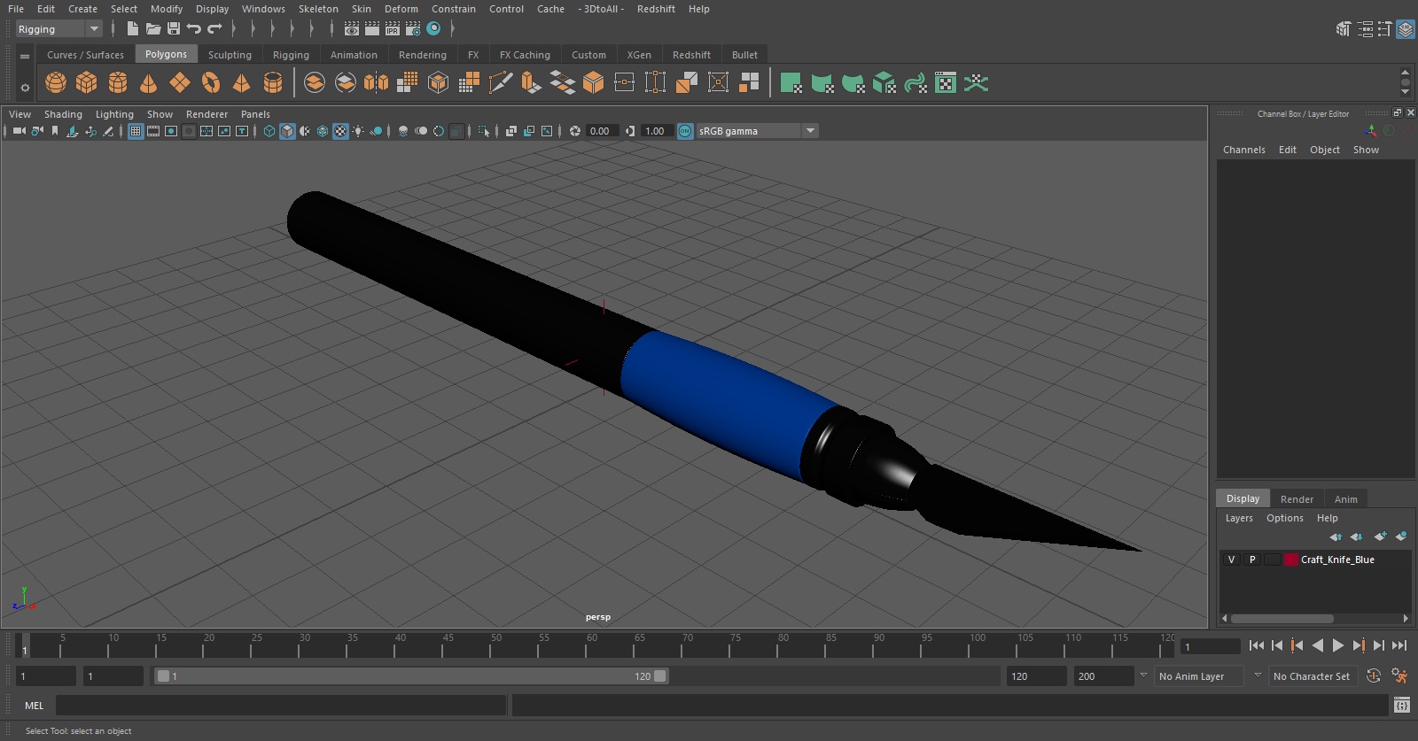 3D Craft Knife Blue
