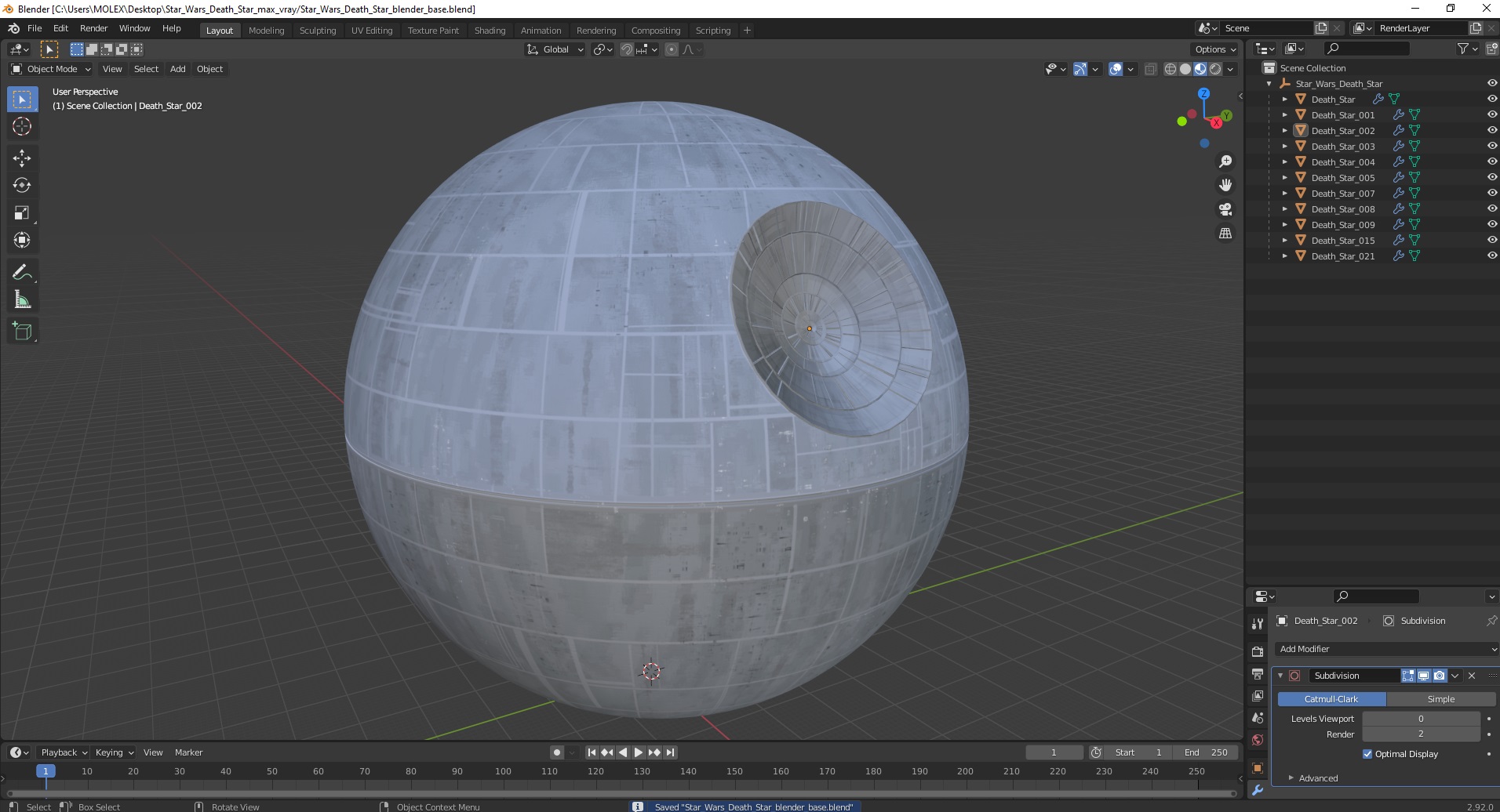 3D model Star Wars Death Star