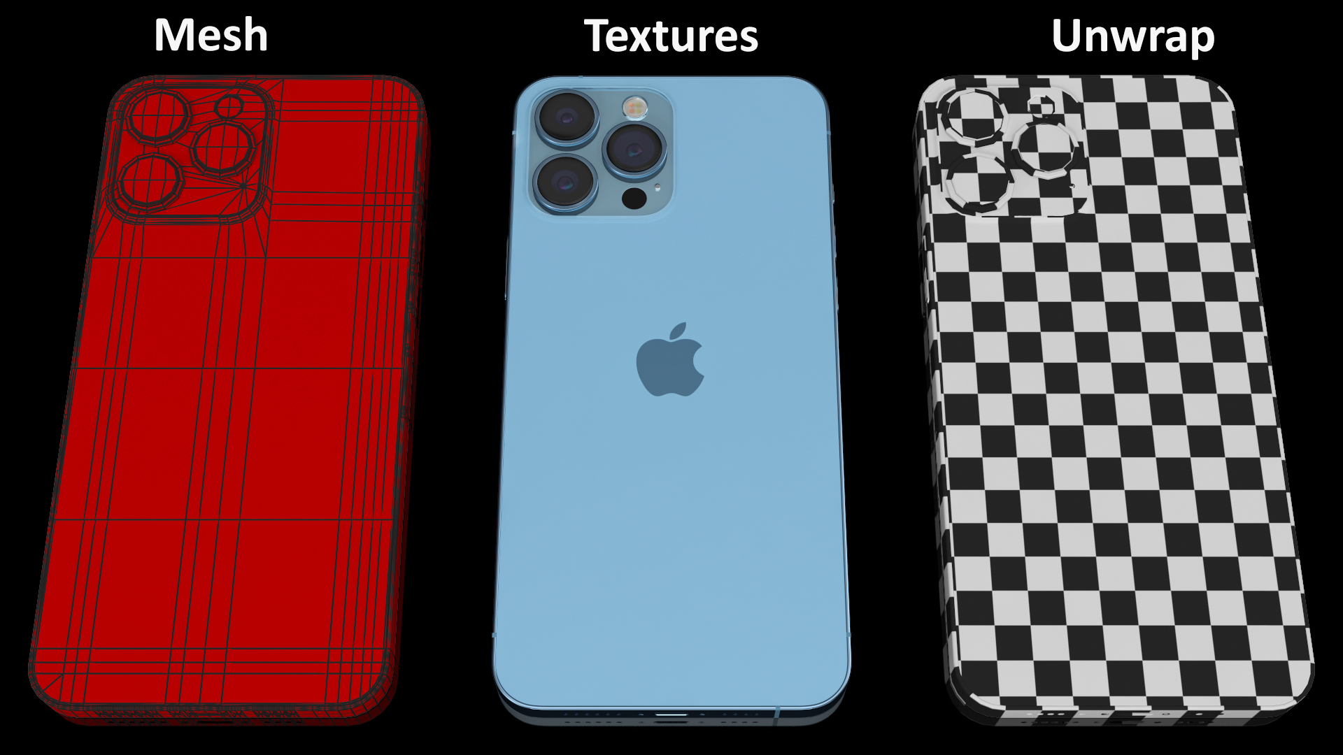 iPhone 13 Pro Max Sierra Blue 3D model