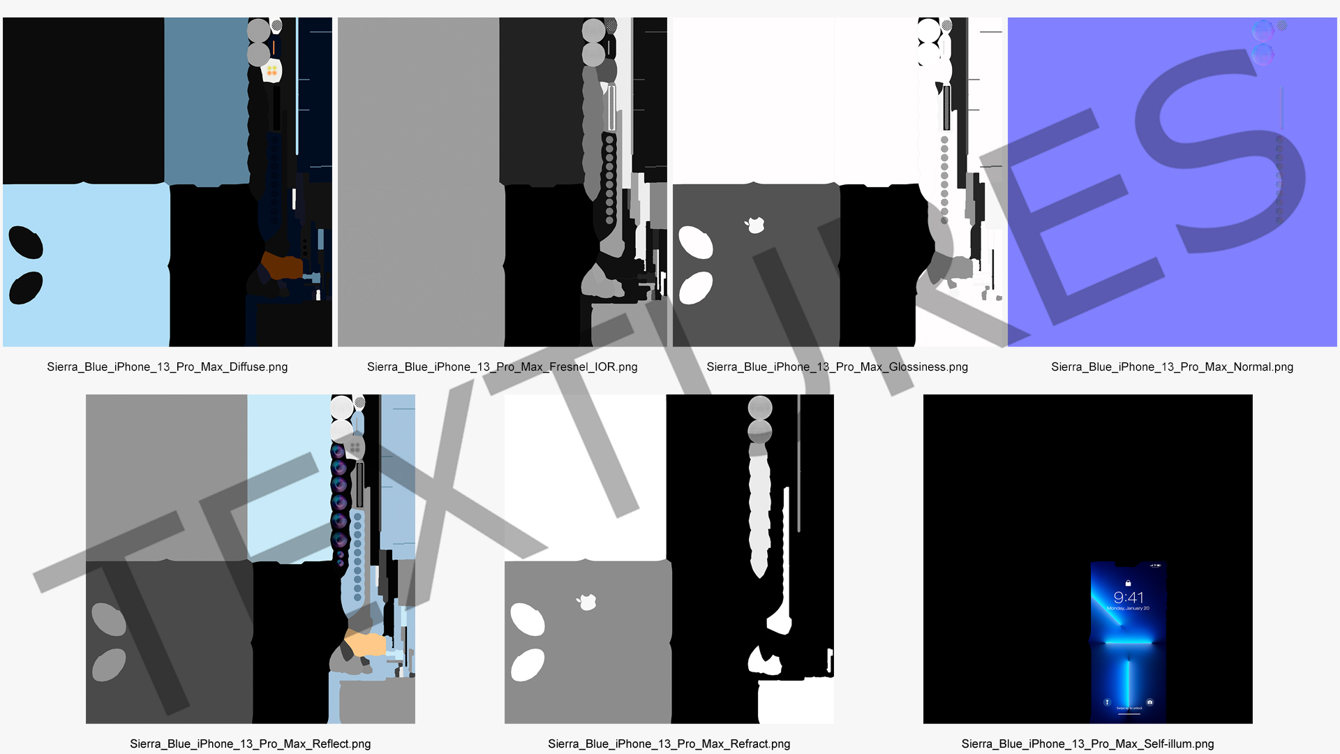 iPhone 13 Pro Max Sierra Blue 3D model