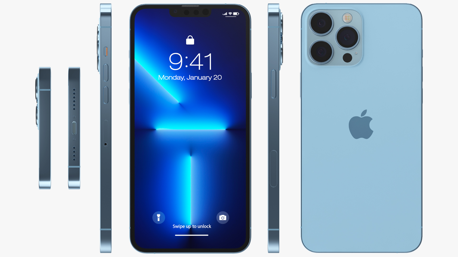 iPhone 13 Pro Max Sierra Blue 3D model