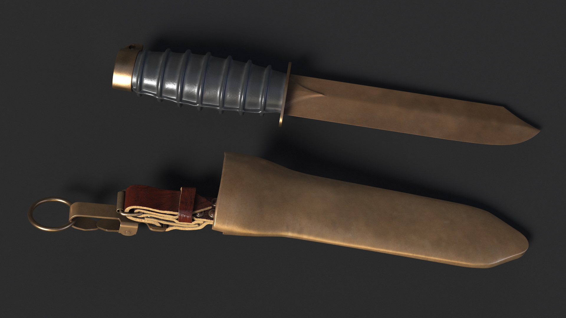 3D model Antique Diving Knife