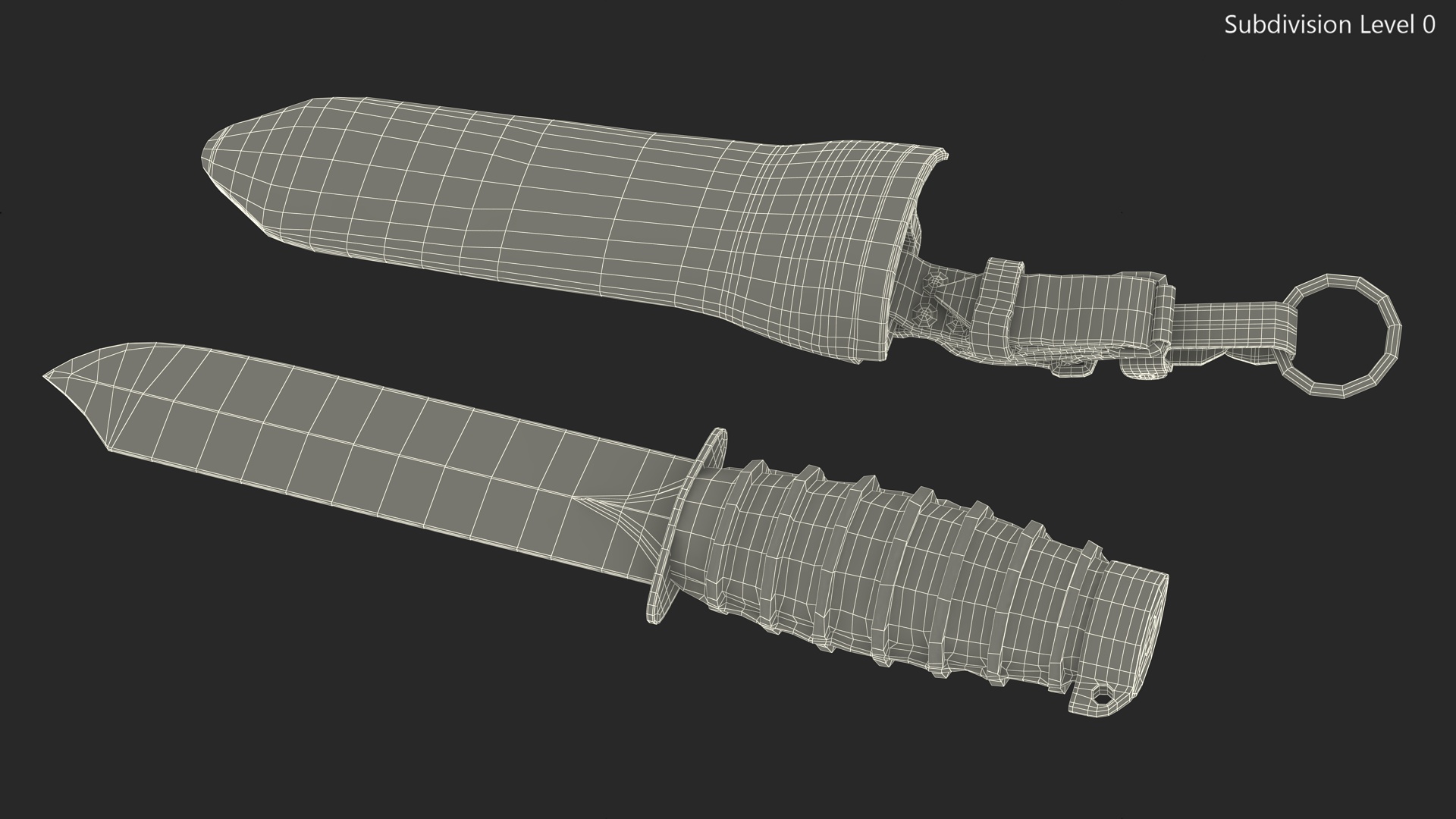 3D model Antique Diving Knife