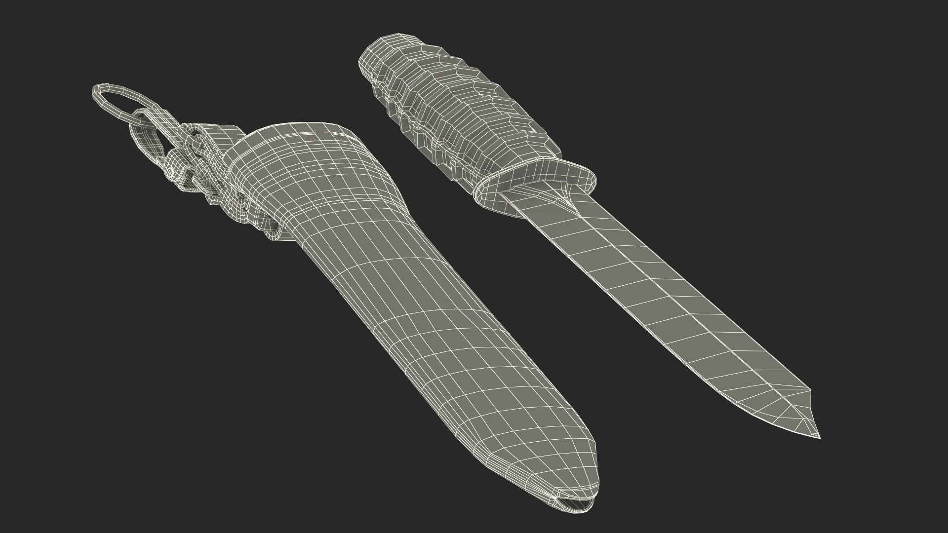 3D model Antique Diving Knife