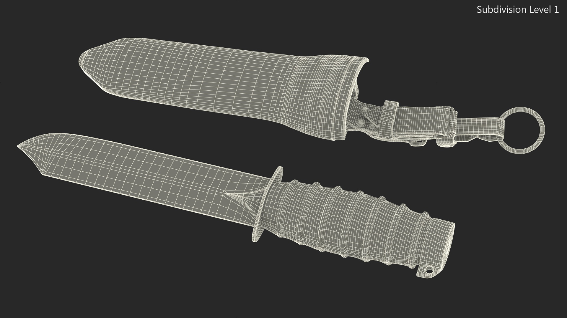 3D model Antique Diving Knife