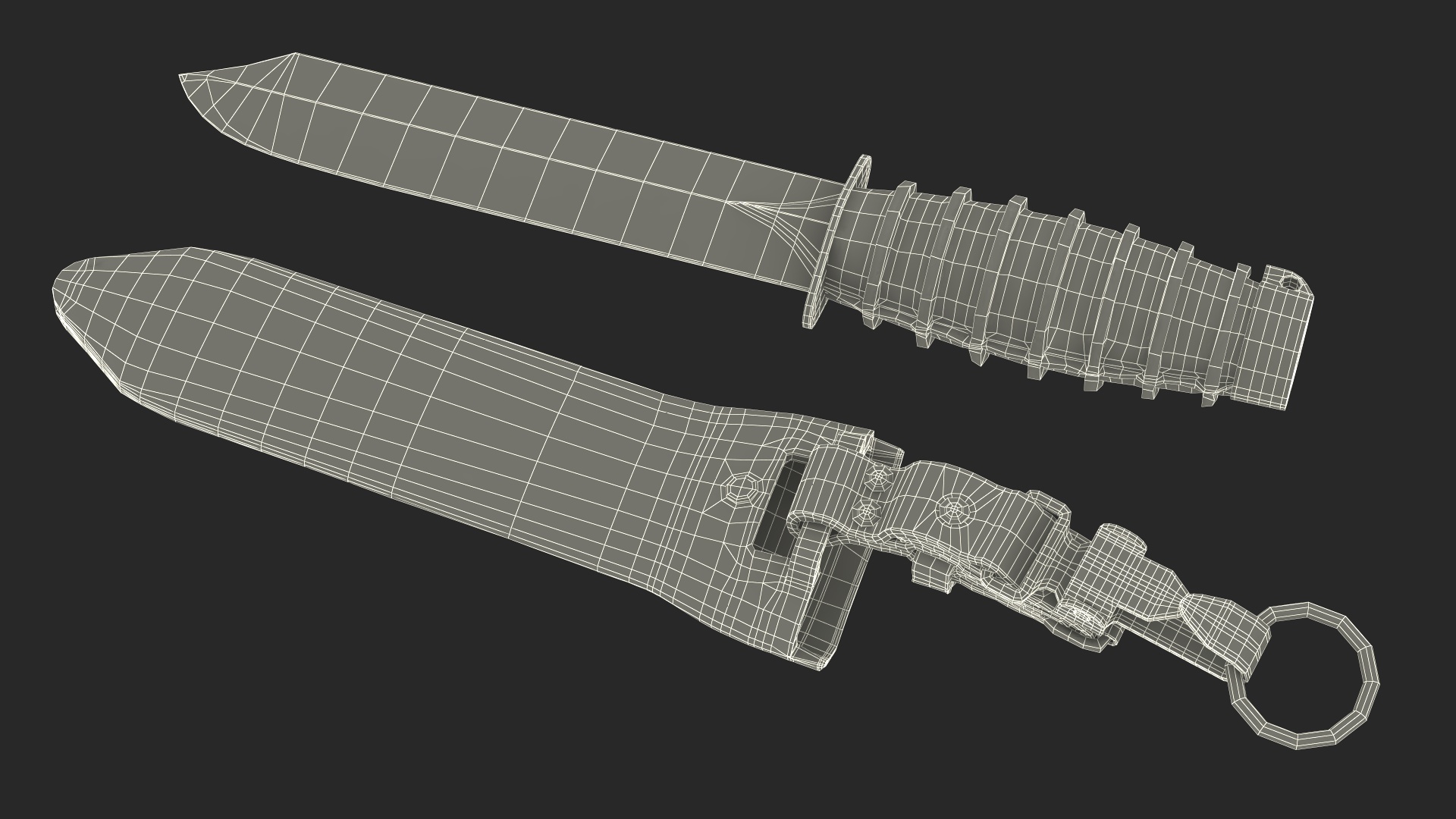 3D model Antique Diving Knife