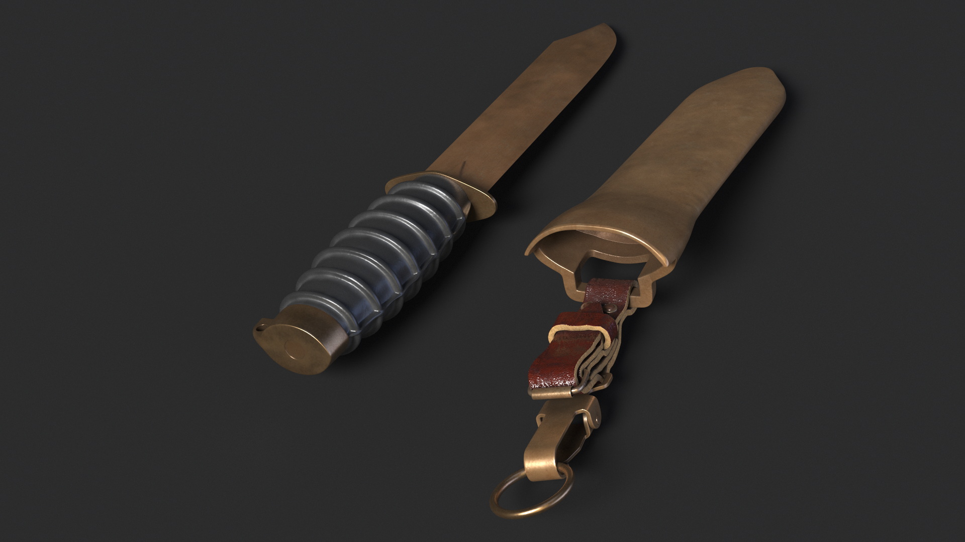 3D model Antique Diving Knife