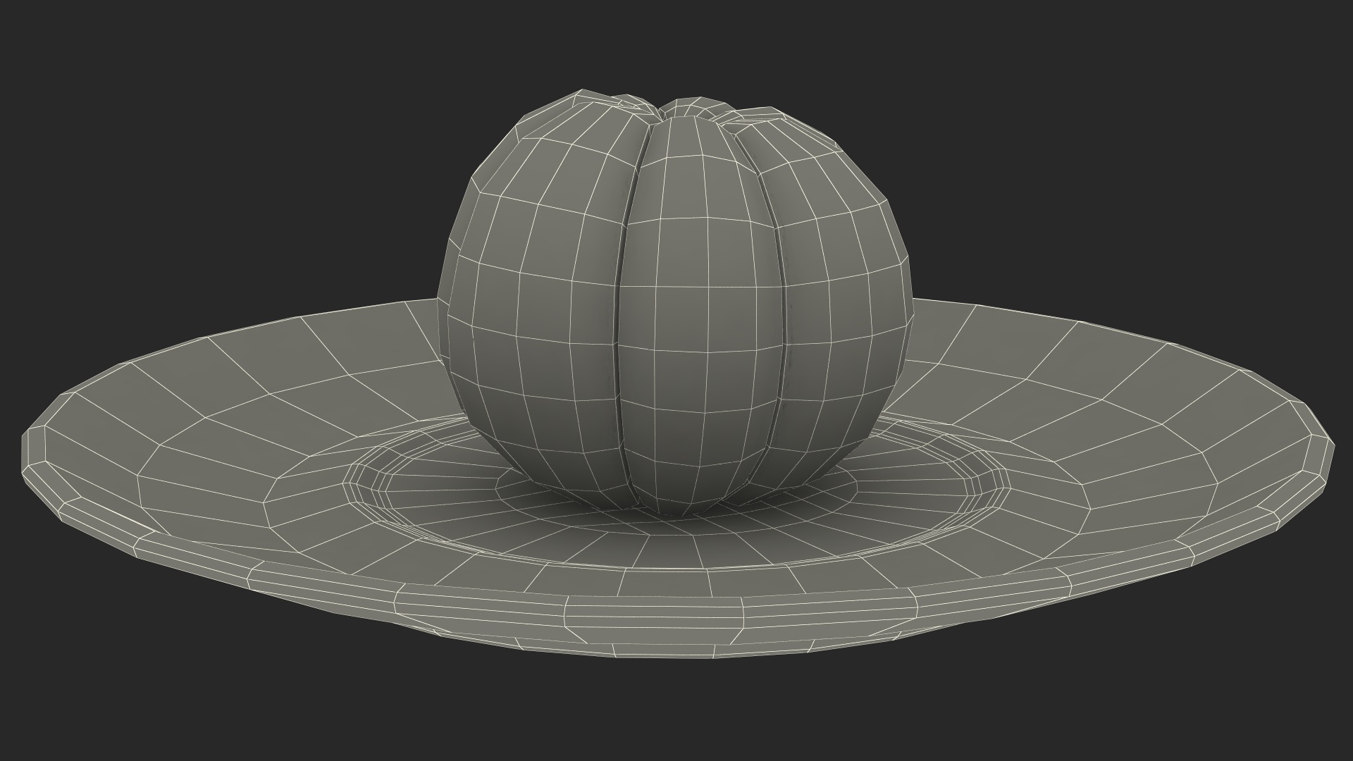 Peeled Mangosteen on White Plate 3D