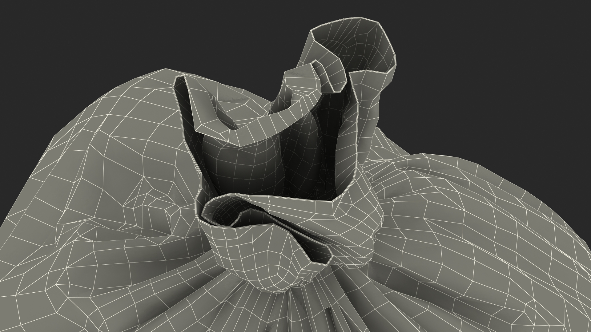 3D model Tied Closed Black Rubbish Bag Small