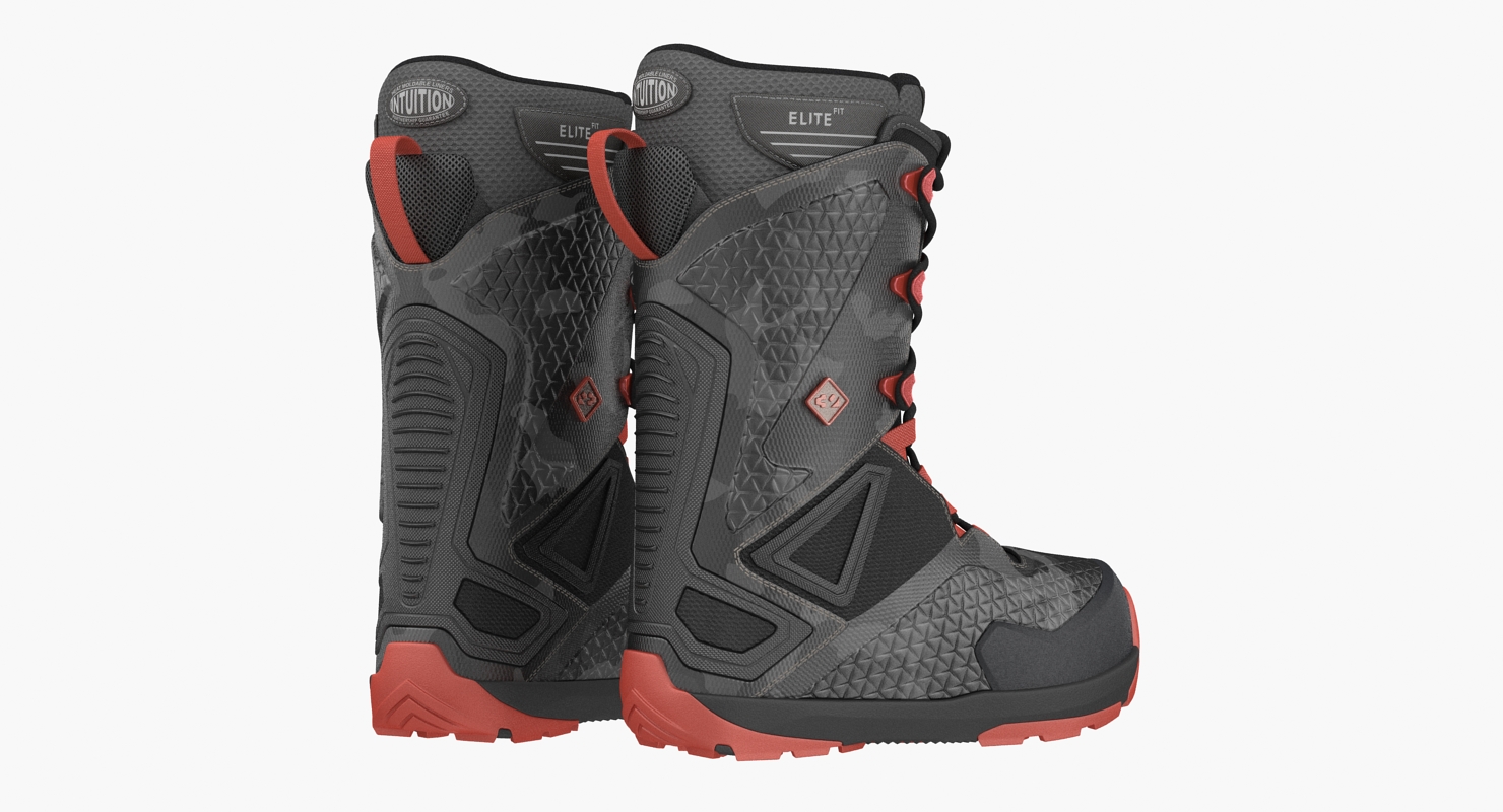 3D Camo Black Boots