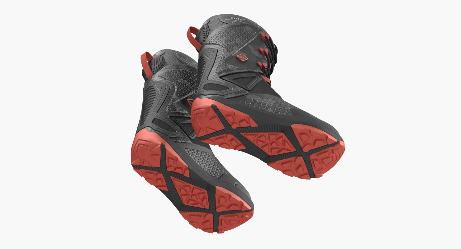 3D Camo Black Boots