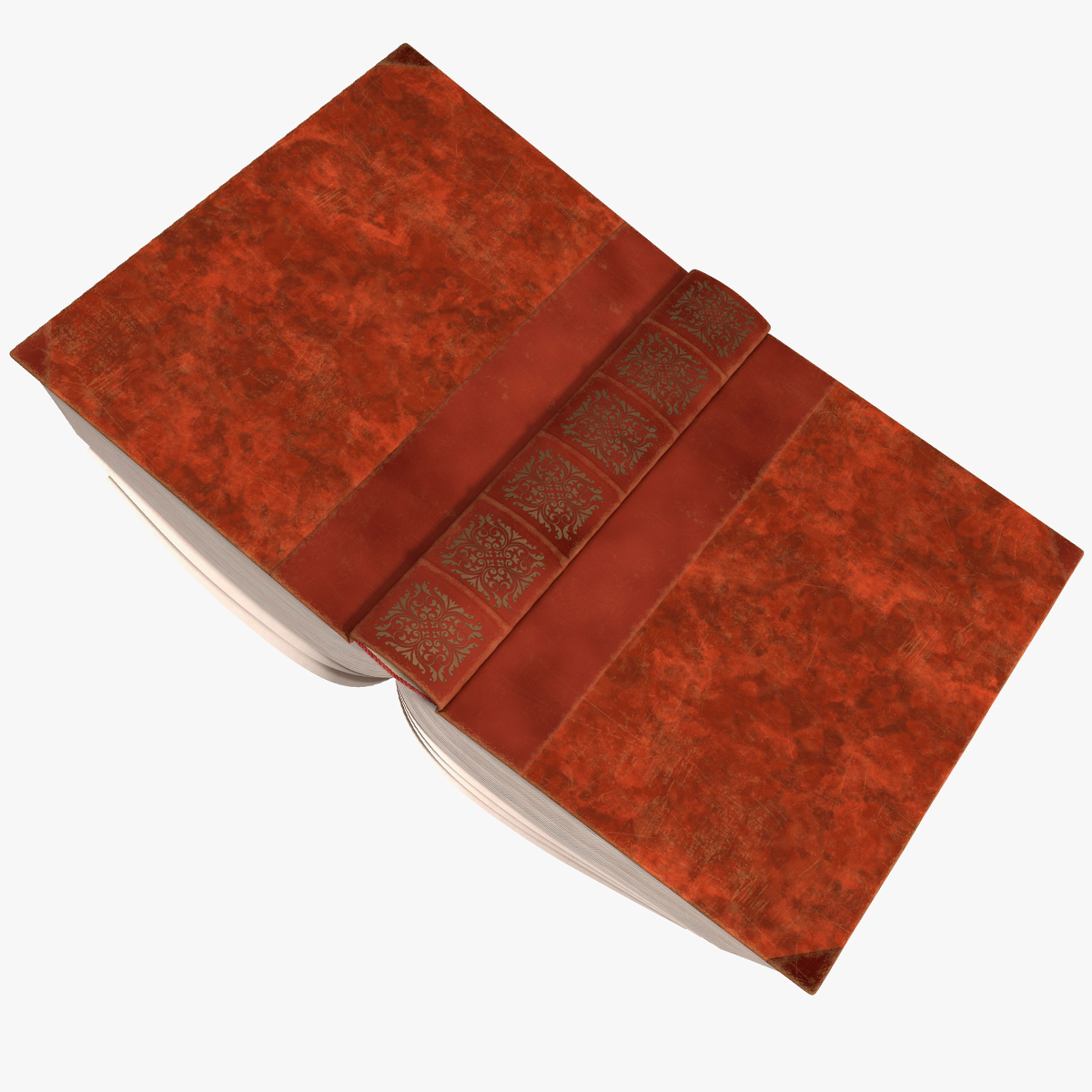 Hardcover Book Red English Text Rigged for Cinema 4D 3D