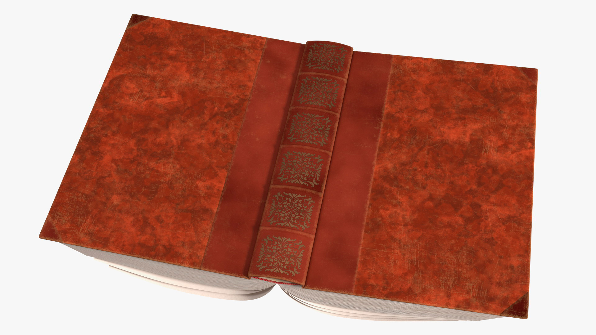 Hardcover Book Red English Text Rigged for Cinema 4D 3D