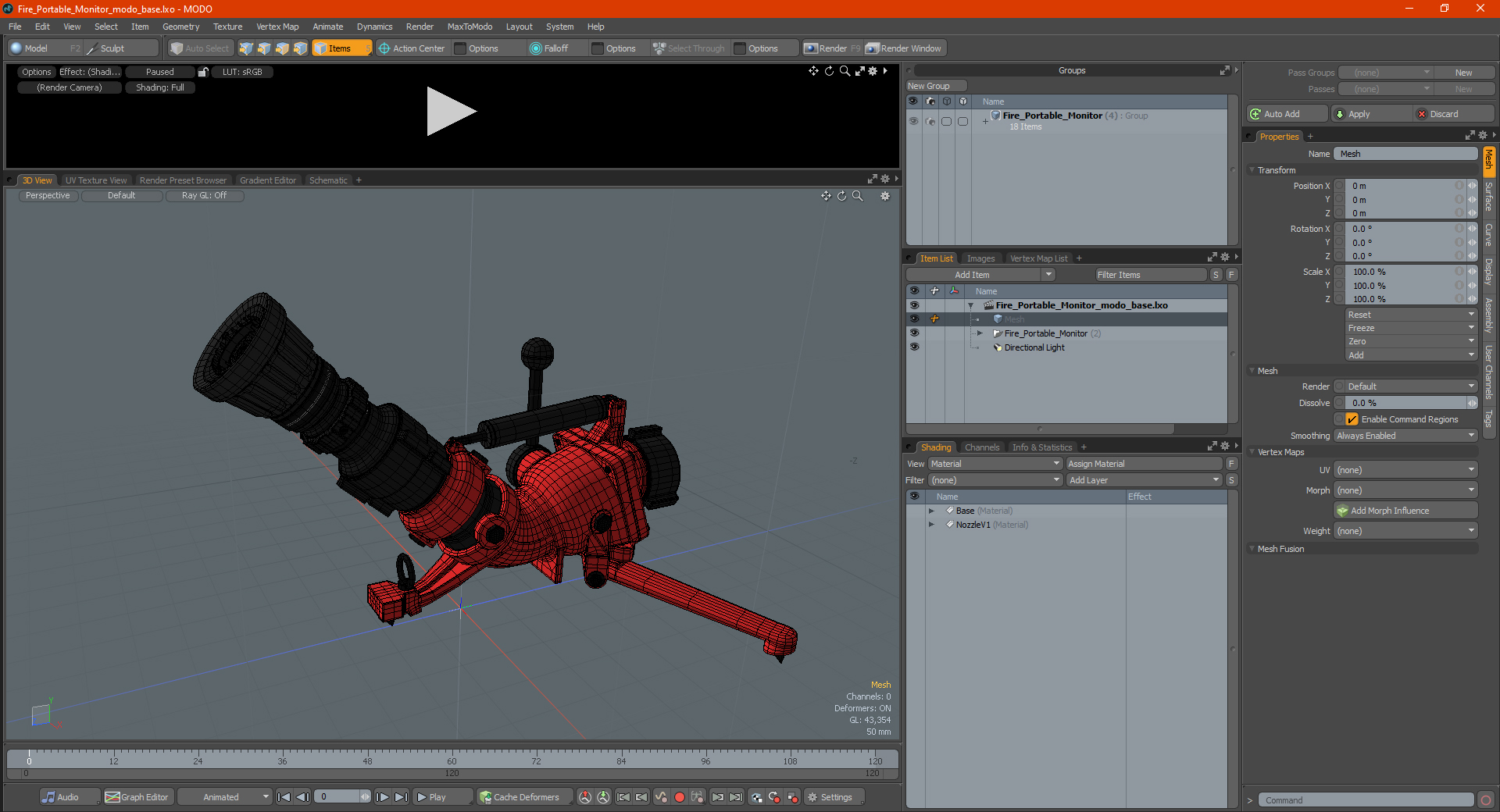 3D Fire Portable Monitor