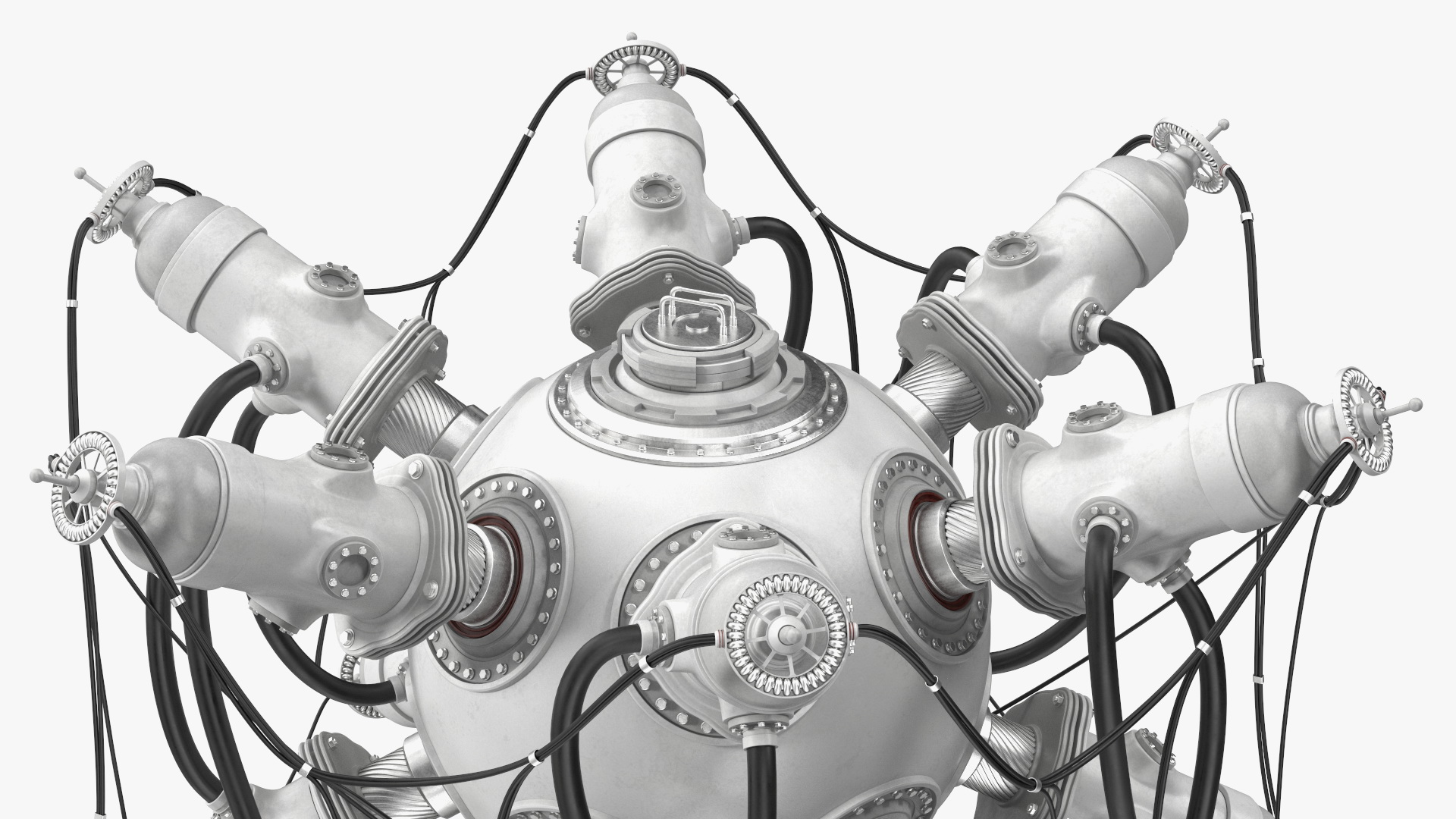 Futuristic Nuclear Reactor White 3D
