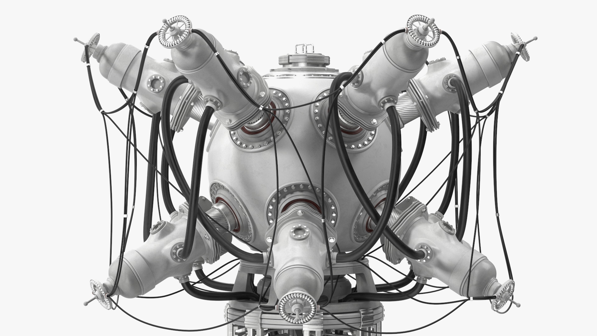 Futuristic Nuclear Reactor White 3D