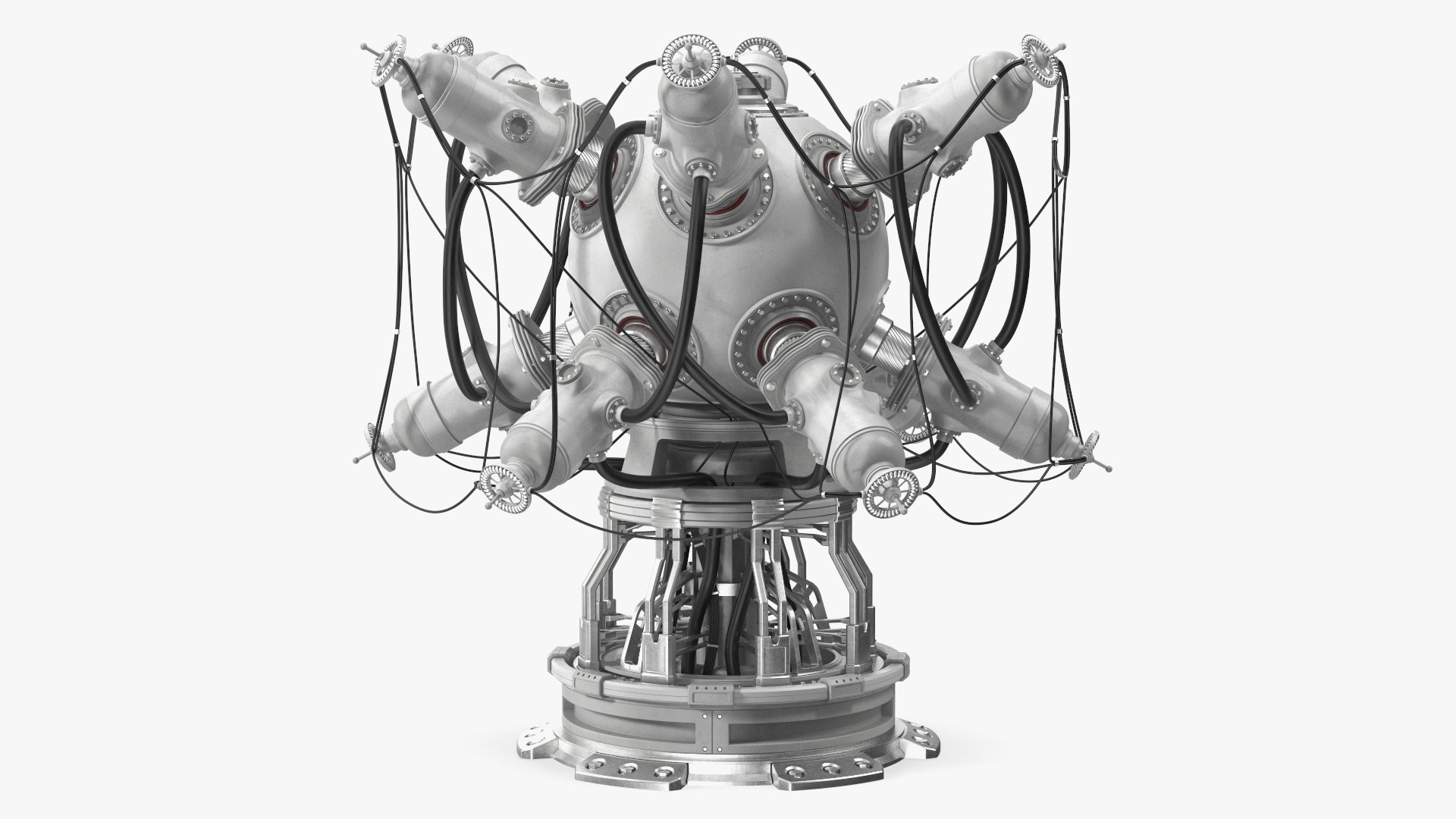 Futuristic Nuclear Reactor White 3D
