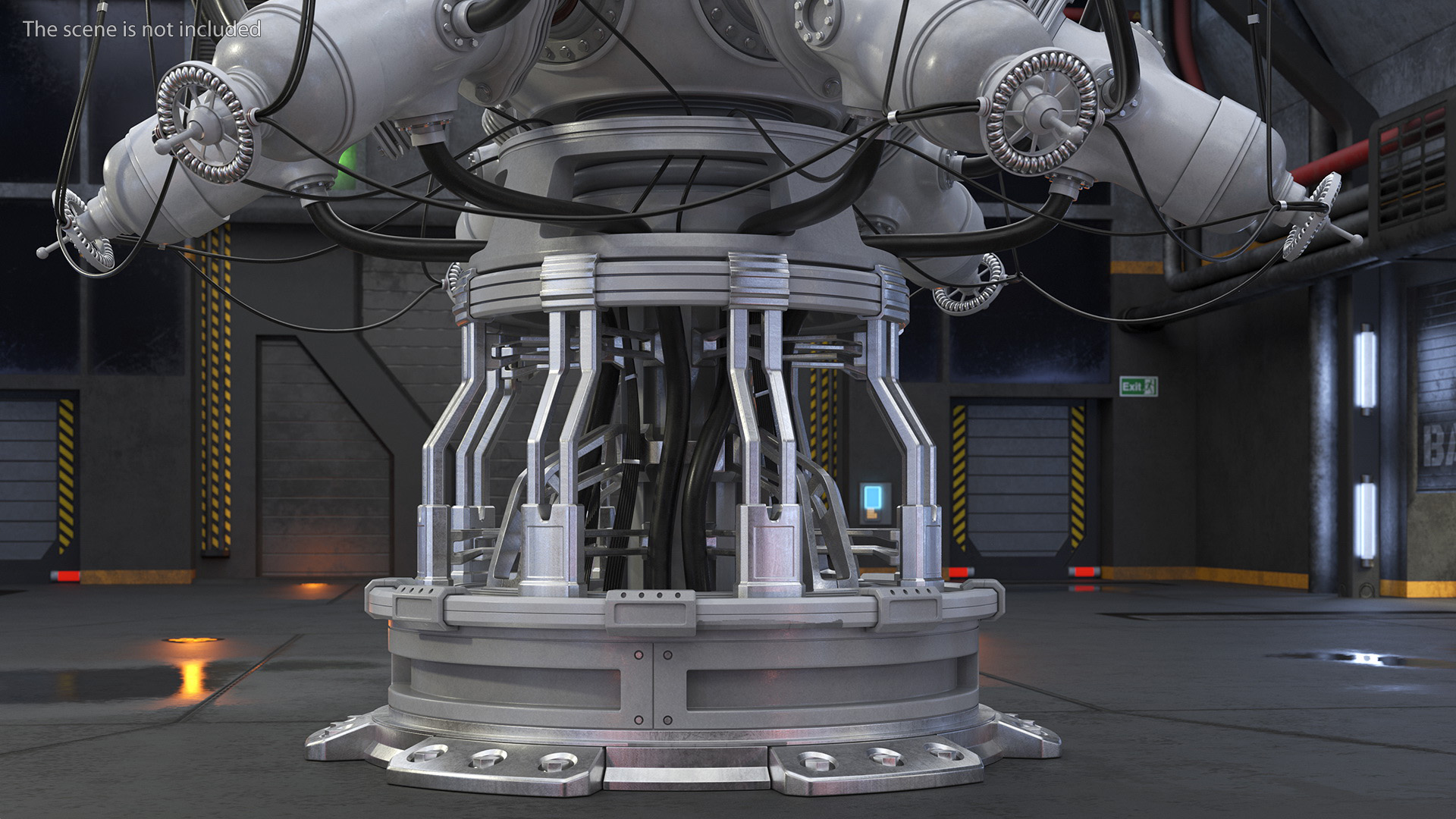 Futuristic Nuclear Reactor White 3D