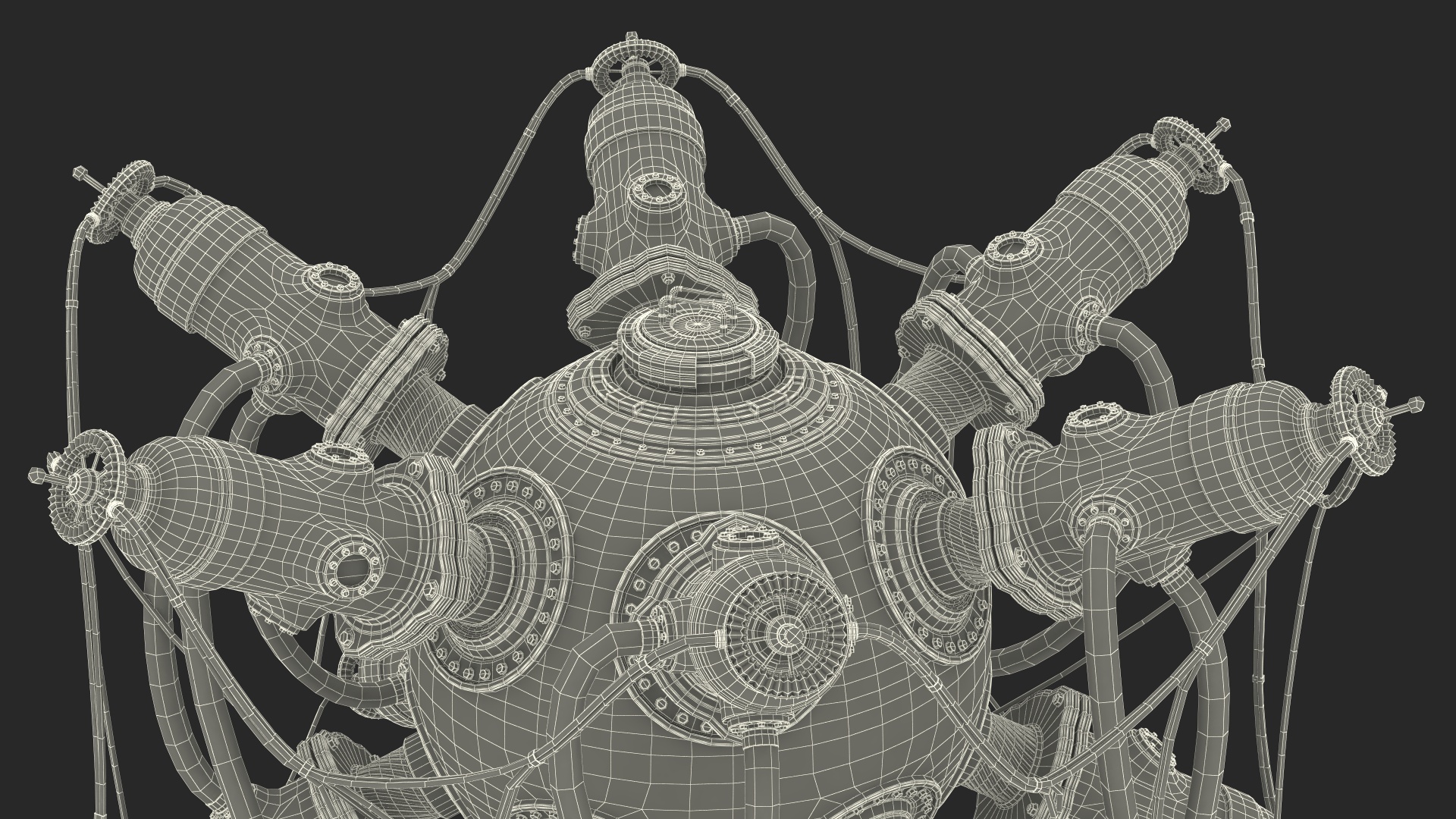 Futuristic Nuclear Reactor White 3D