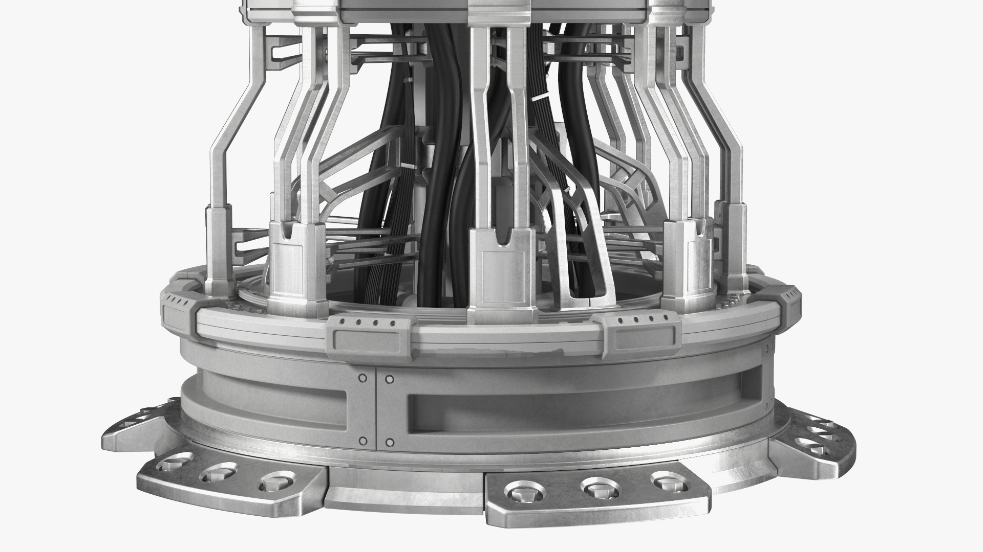 Futuristic Nuclear Reactor White 3D