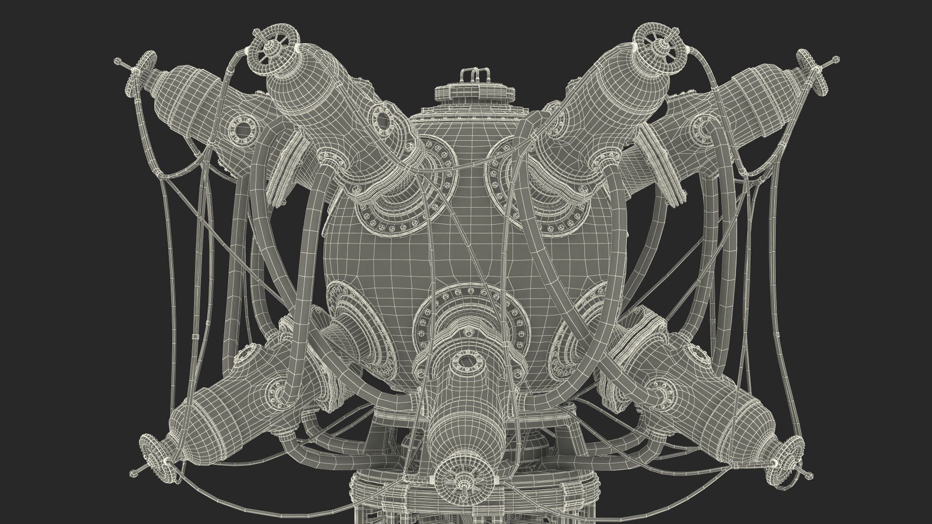 Futuristic Nuclear Reactor White 3D