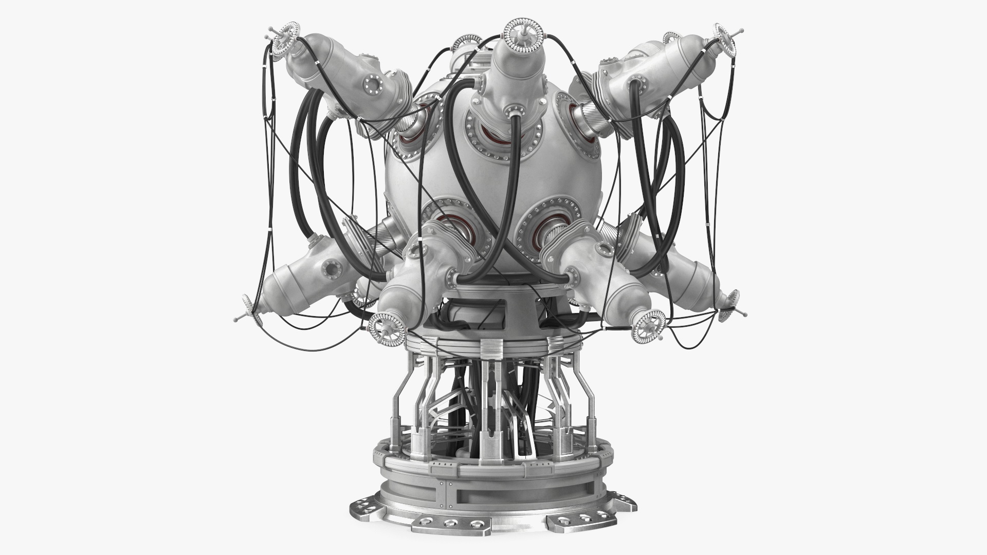 Futuristic Nuclear Reactor White 3D
