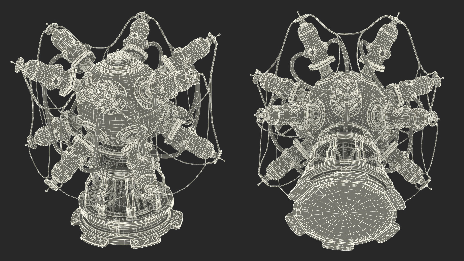 Futuristic Nuclear Reactor White 3D