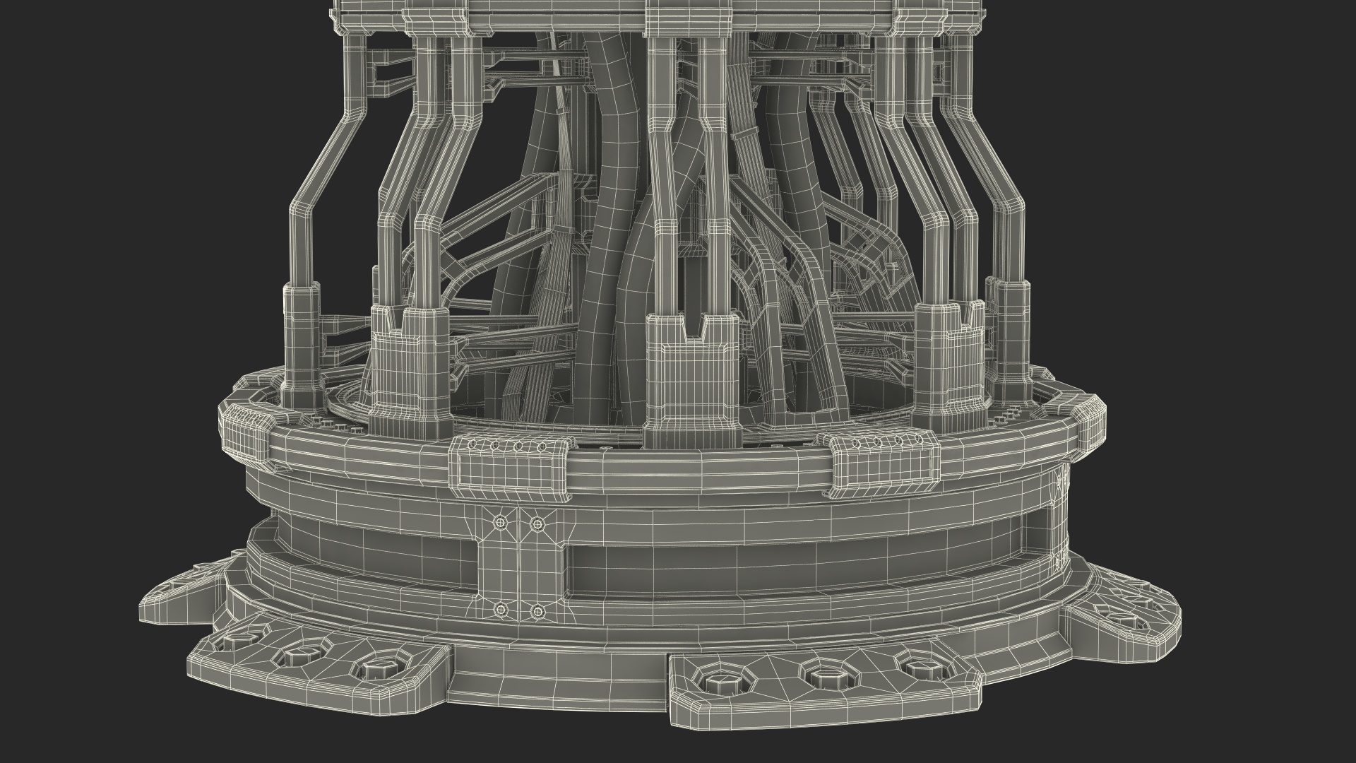 Futuristic Nuclear Reactor White 3D
