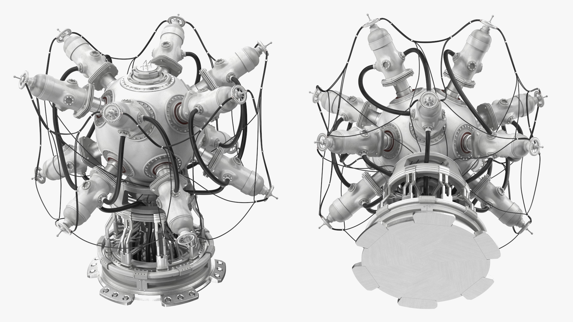 Futuristic Nuclear Reactor White 3D