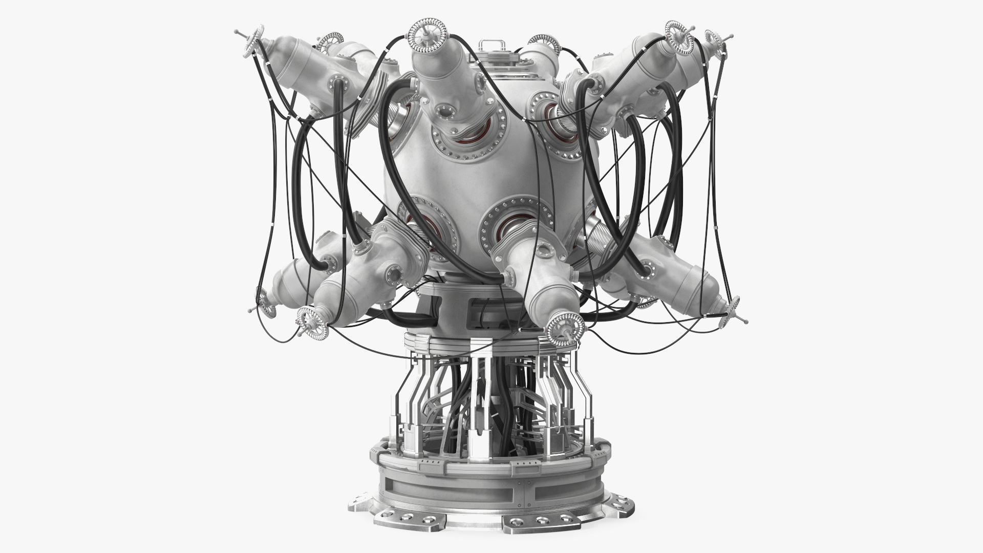 Futuristic Nuclear Reactor White 3D